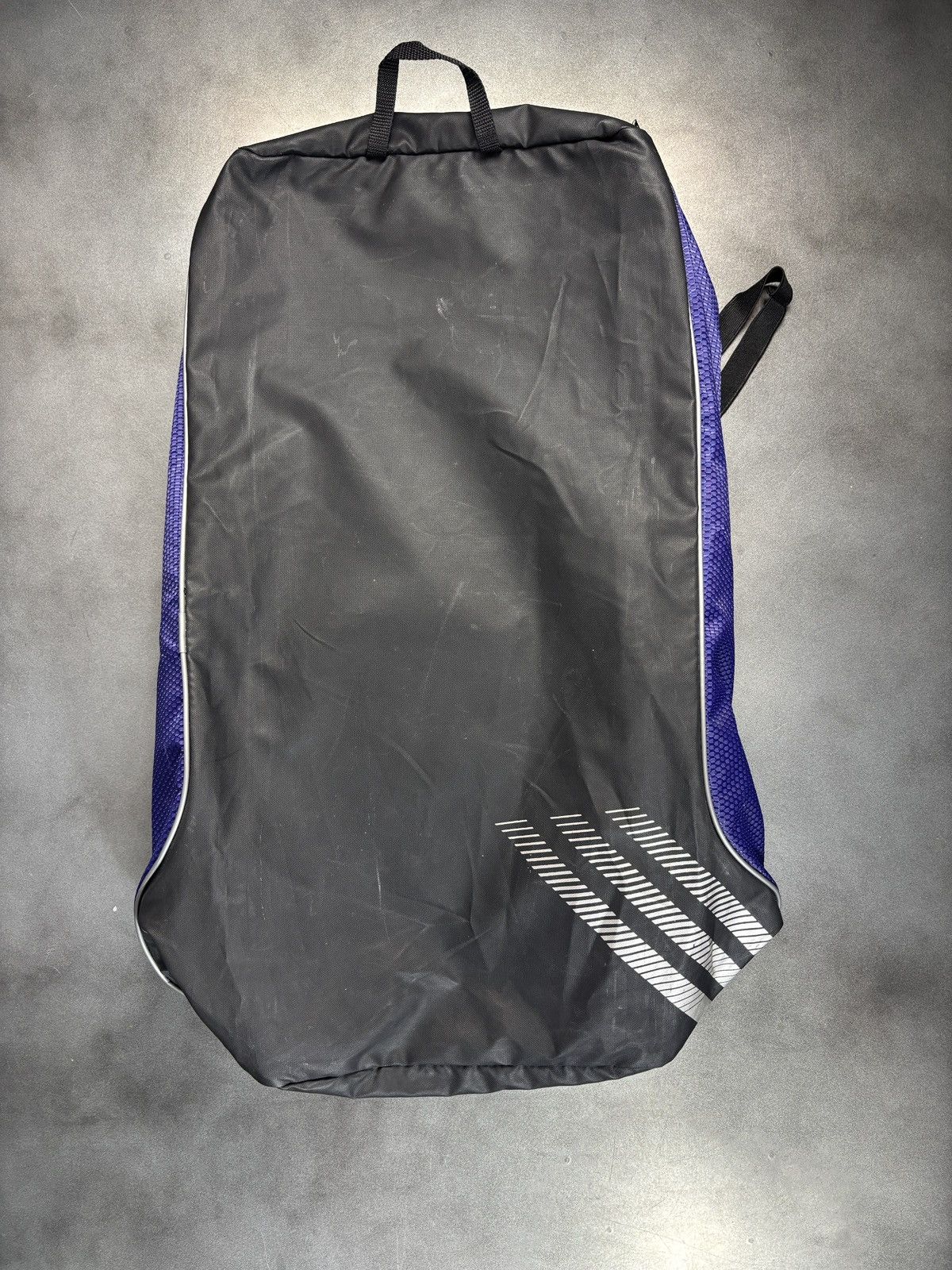 Adidas 2000s Adidas Duffle Bag Vintage Gym Bag Purple Sport Sack Size ONE SIZE - 6 Thumbnail