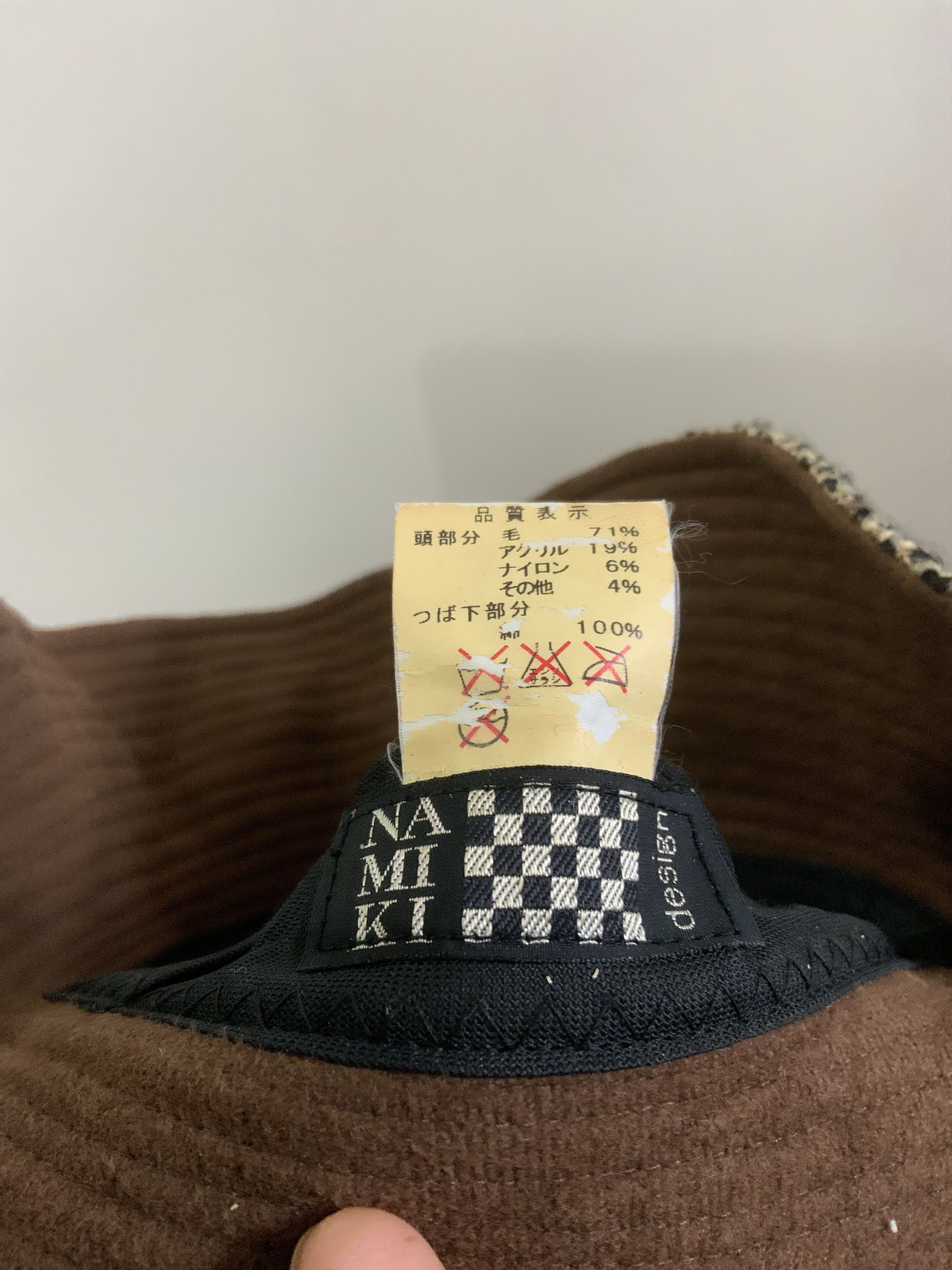 Japanese Brand NAMIKA JAPAN WOOL HOUNDSTOOTH BUCKET HAT Size ONE SIZE - 10 Thumbnail