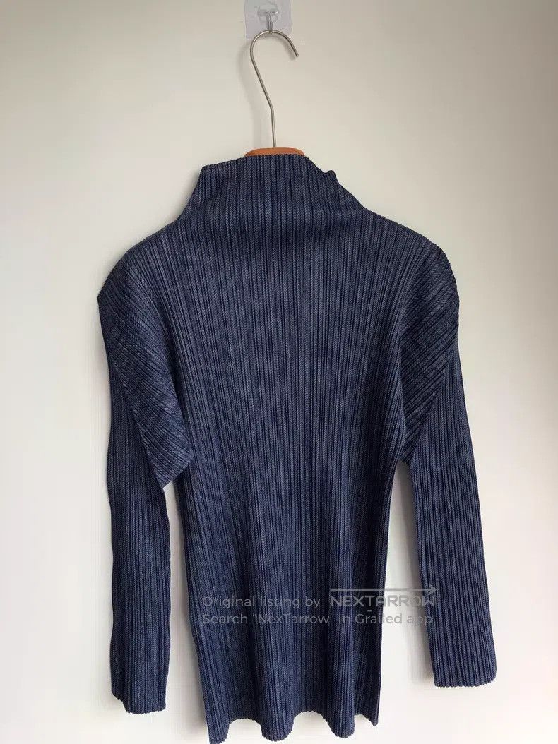 Issey Miyake Issey Miyake Ruched High-neck Long Sleeve Top Size XL / US 12-14 / IT 48-50 - 3 Thumbnail
