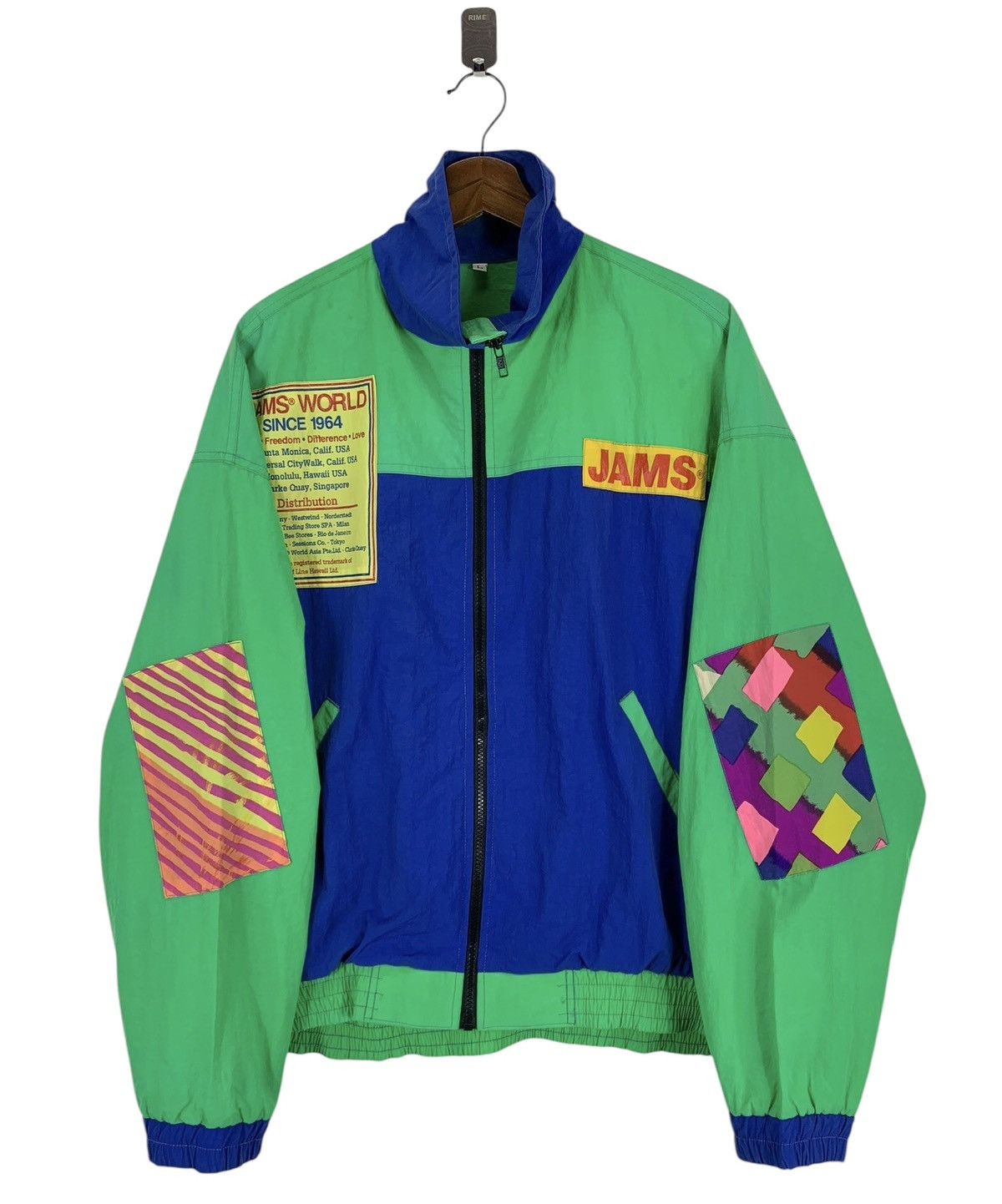 【JAMS WORLD】80s USA製 ナイロンジャケット S Jams World × Vintage Vintage Surf Lines JAMS WORLD Honolulu Hawaii