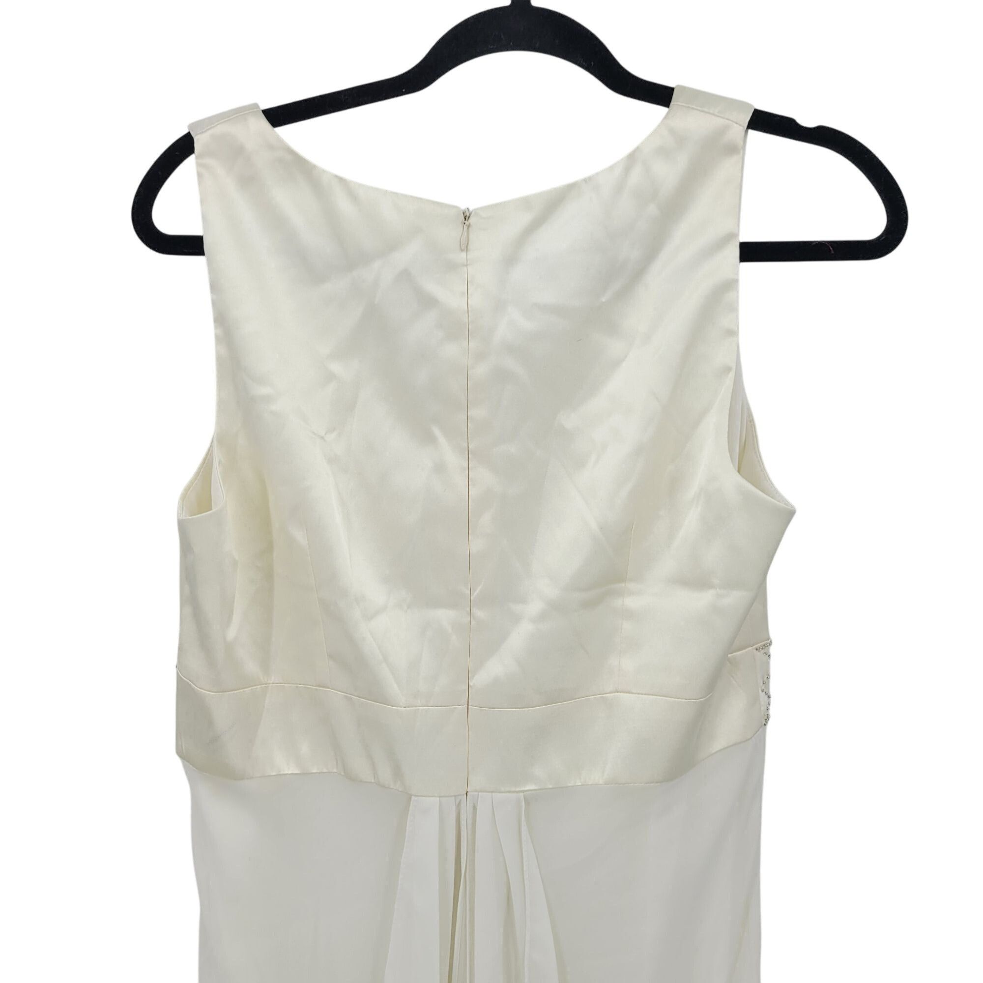 Vintage 90s Ivory Satin Chiffon Tiered Lingerie Nightgown Sz XL Rhin Size XL / US 12-14 / IT 48-50 - 9 Thumbnail