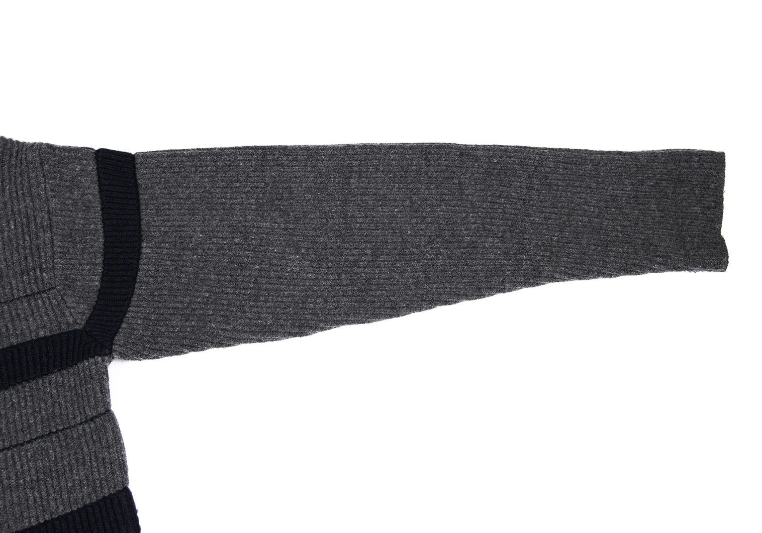 Jean Paul Gaultier Zip-Up Knit Cardigan in Gray and Navy, Size M Size US M / EU 48-50 / 2 - 5 Thumbnail
