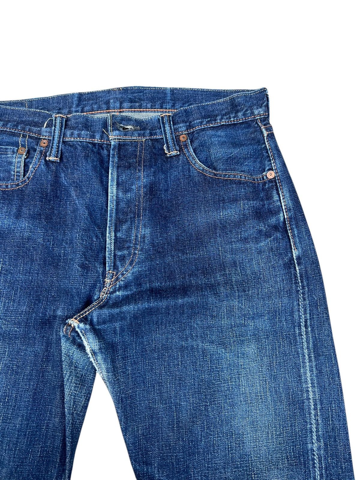 Full Count & Co. Vintage Full Count Japan Fade Blue Denim Selvedge Jeans Size US 31 - 6 Thumbnail