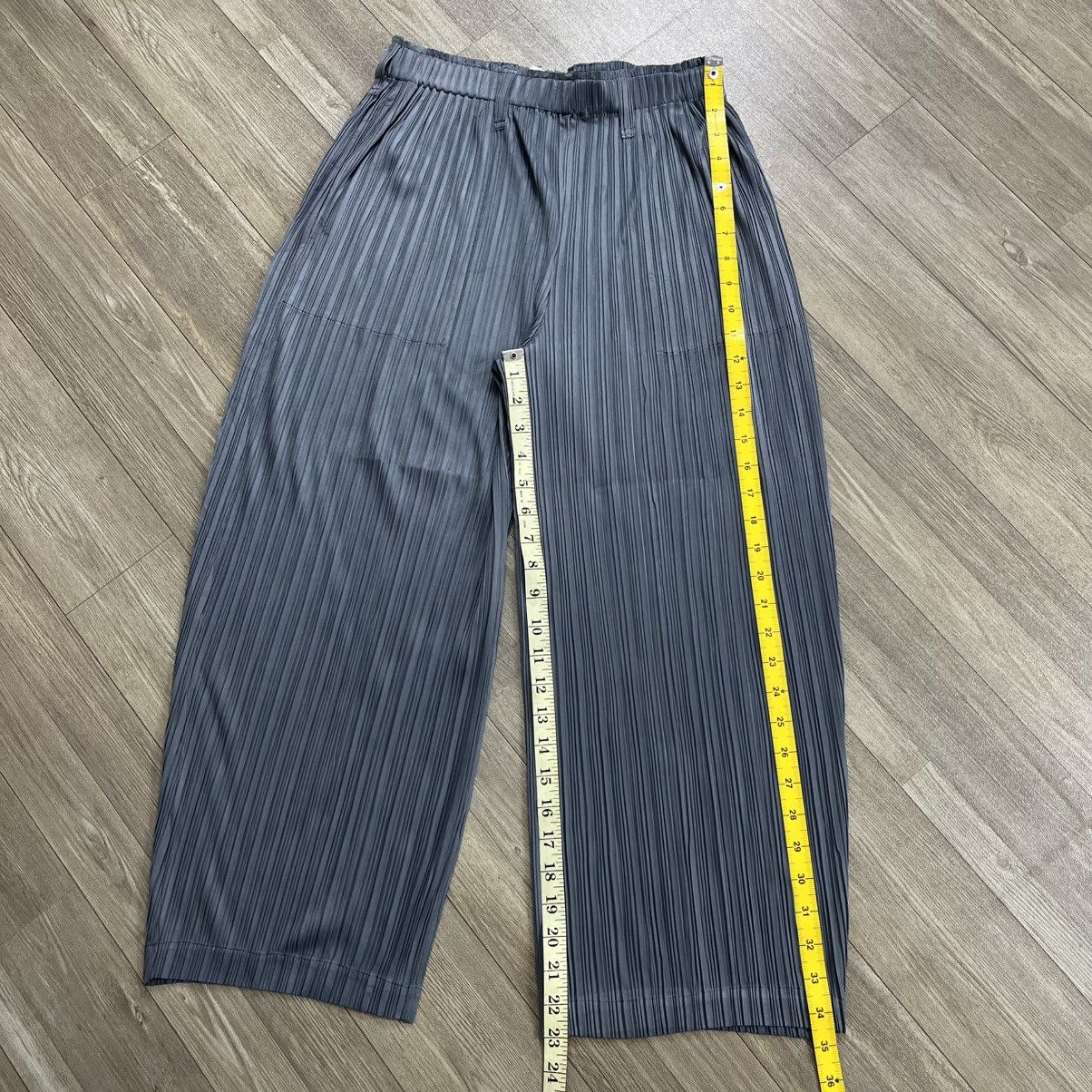 Pleats Please Issey Miyake Vintage Pleats Please Issey Miyake Wide Leg Pants Dark Gray Size US 28 / EU 44 - 22 Thumbnail