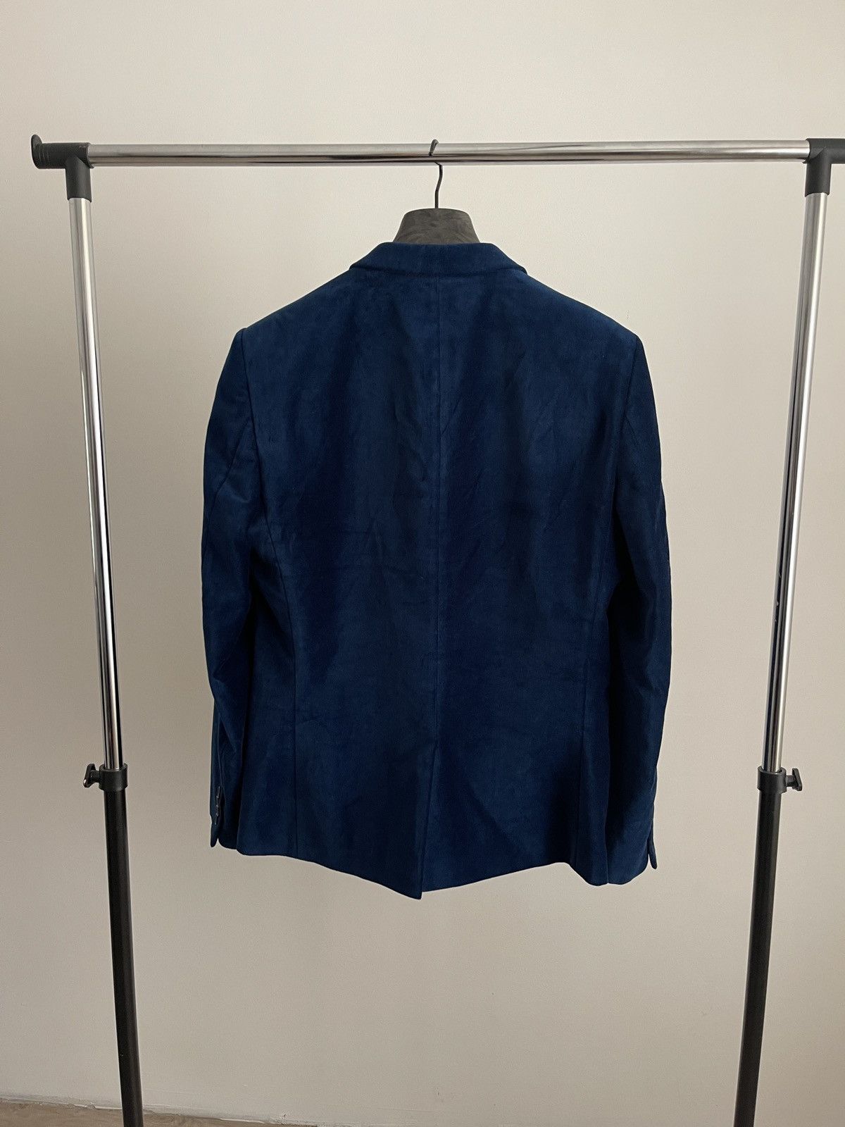 Topman Velvet velour classic jacket blue blazer topman sport coat Size 42R - 3 Thumbnail