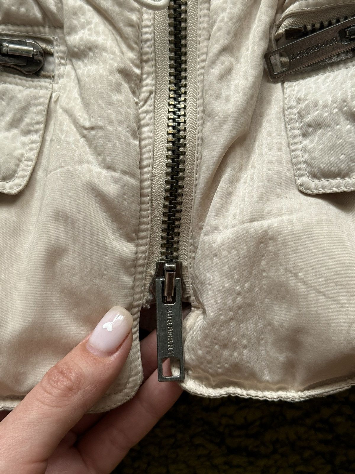 Burberry × Designer Burberry ivory down puffer jacket Size S / US 4 / IT 40 - 8 Thumbnail
