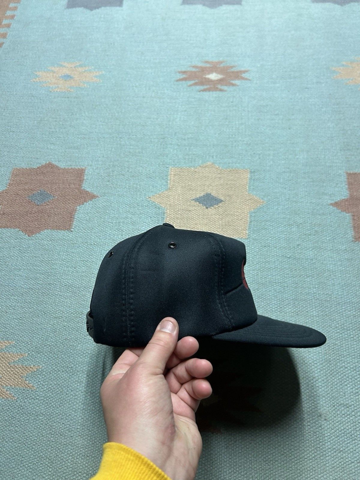 Vintage Vtg SnapBack hat con Agra Berger and company farm black red Size ONE SIZE - 8 Thumbnail