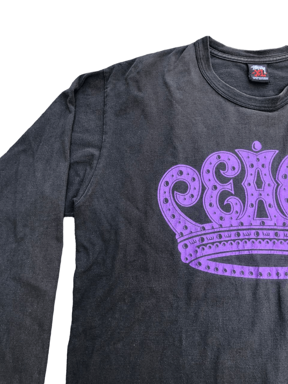 Stussy Vintage Y2K Stussy Peace Is King Long Sleeve Tee Sunfaded Size US XL / EU 56 / 4 - 4 Thumbnail