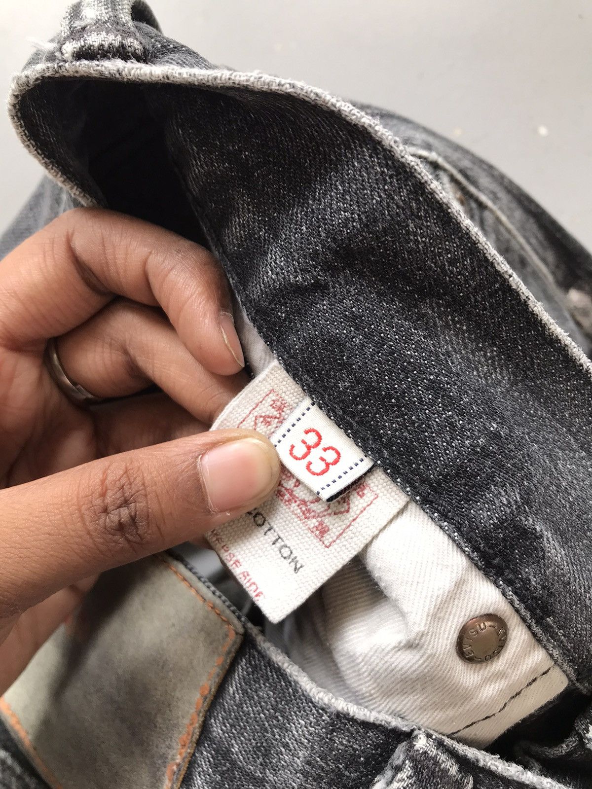 Japanese Brand × Vintage Vintage Evisu inspired salvage paint splatter skinny denim Size US 32 / EU 48 - 7 Thumbnail