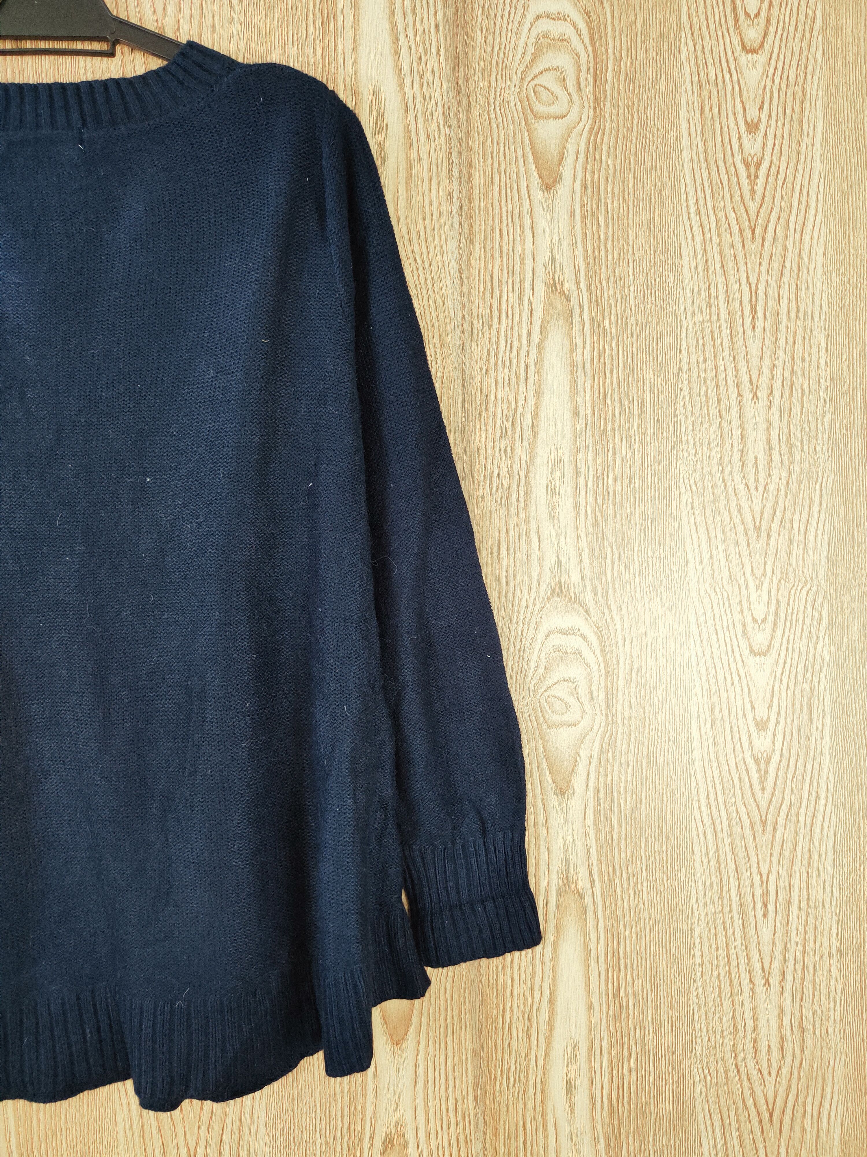 Aran Isles Knitwear × Japanese Brand × Vintage Luciole Navy Knitwear Blouses#W482 Size L / US 10 / IT 46 - 9 Thumbnail