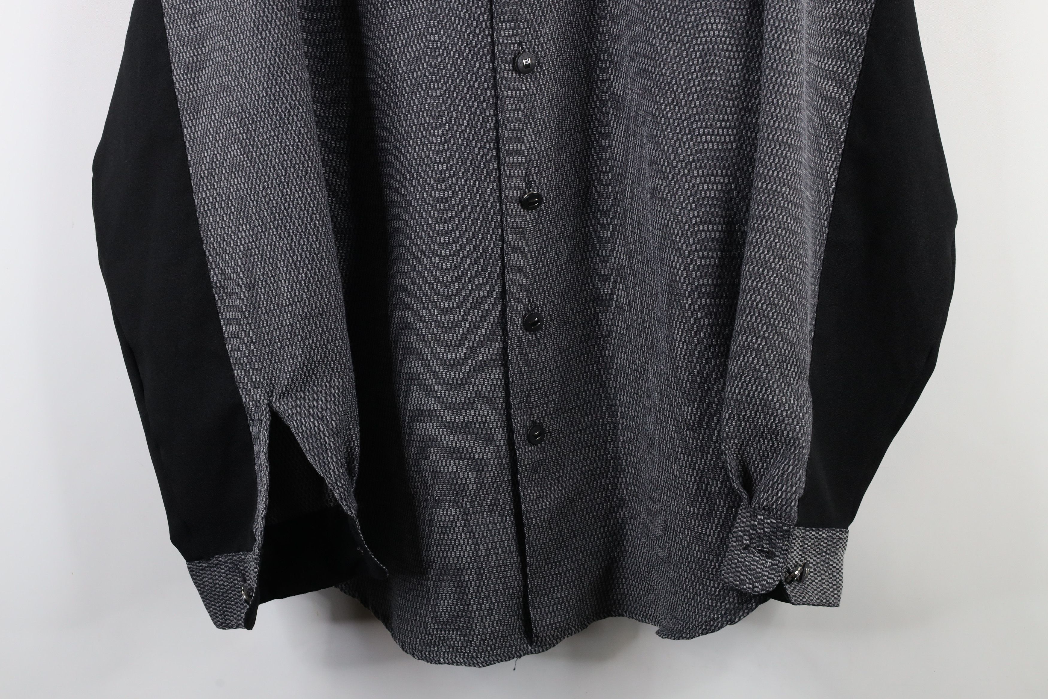 Vintage Vintage 90s Rockabilly Block Knit Collared Button Shirt Size US XL / EU 56 / 4 - 3 Thumbnail