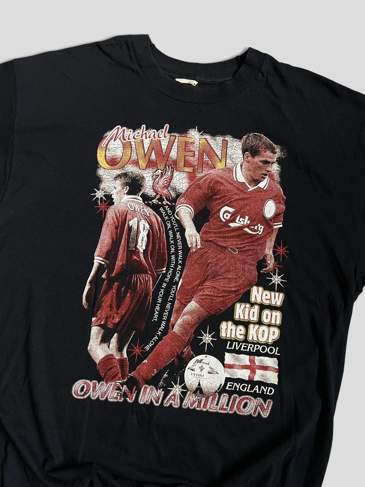 Vintage 90s Vintage Liverpool England Tee Michael Owen Soccer Size US XL / EU 56 / 4 - 5 Thumbnail