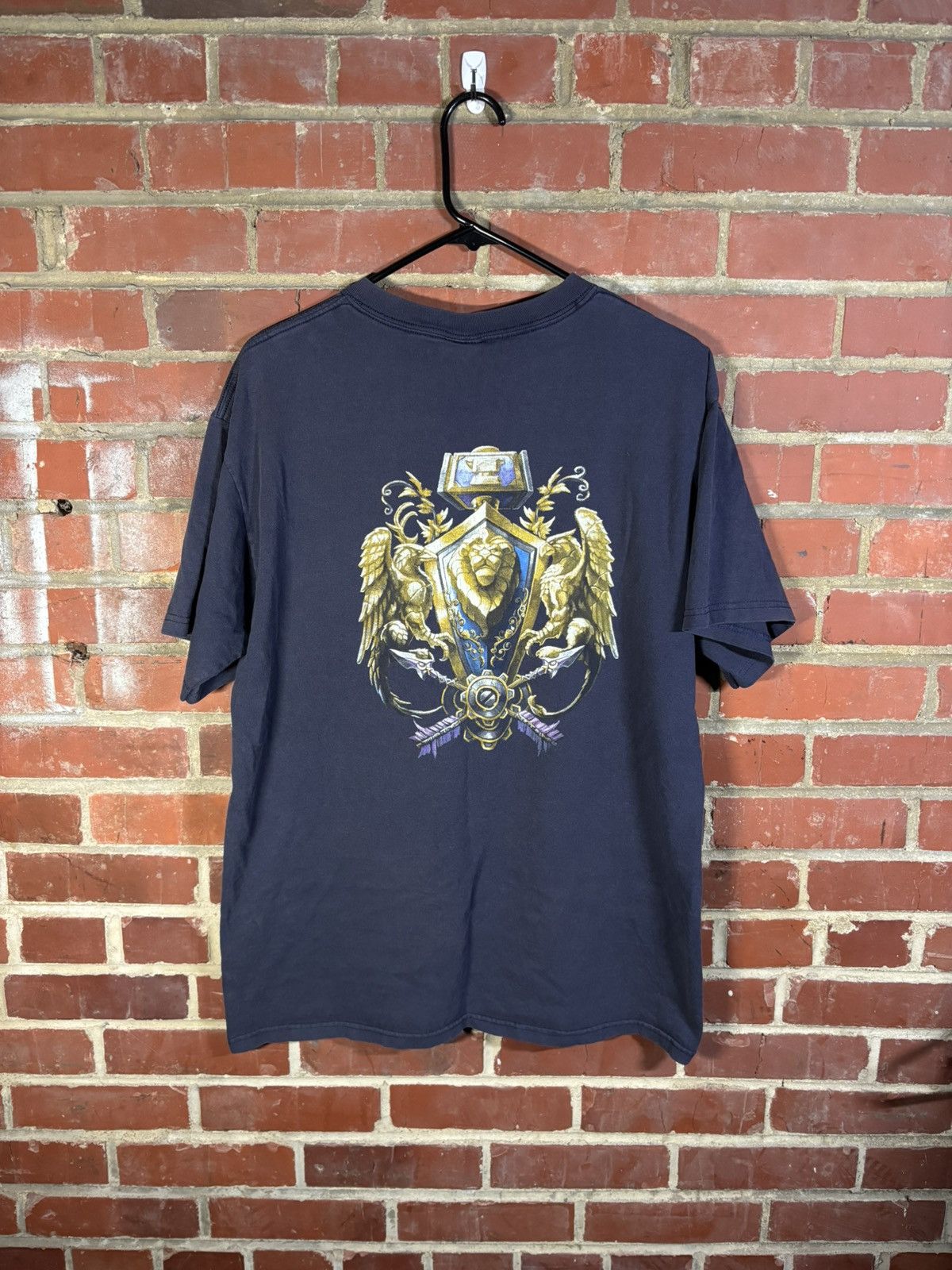 Vintage Y2k World Of Warcraft Alliance Shirt Video Game Sz L