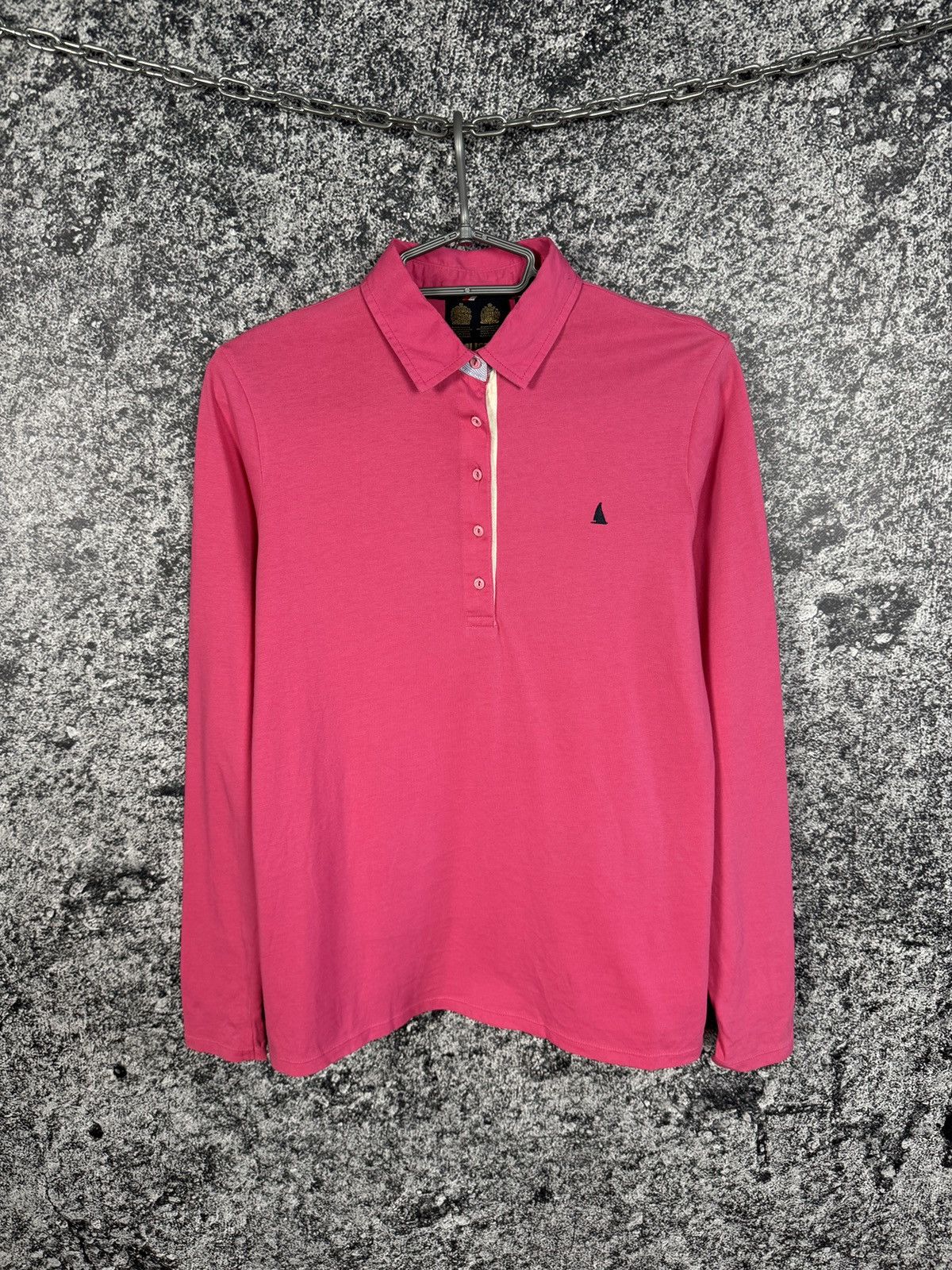 Musto Women’s Musto Long Sleeve Polo Shirt Pink Cotton Size 10 Size M / US 6-8 / IT 42-44 - 1 Thumbnail