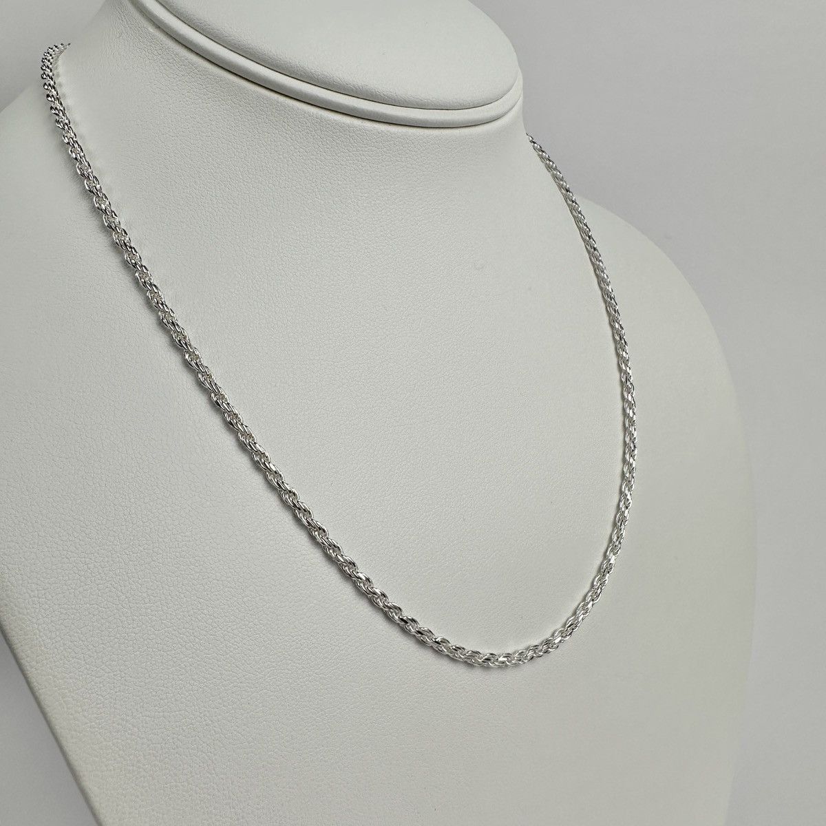 Jewelry Silver Chain Solid .925 Silver Rope Chain 2.5mm 18 Inches Size ONE SIZE - 2 Thumbnail
