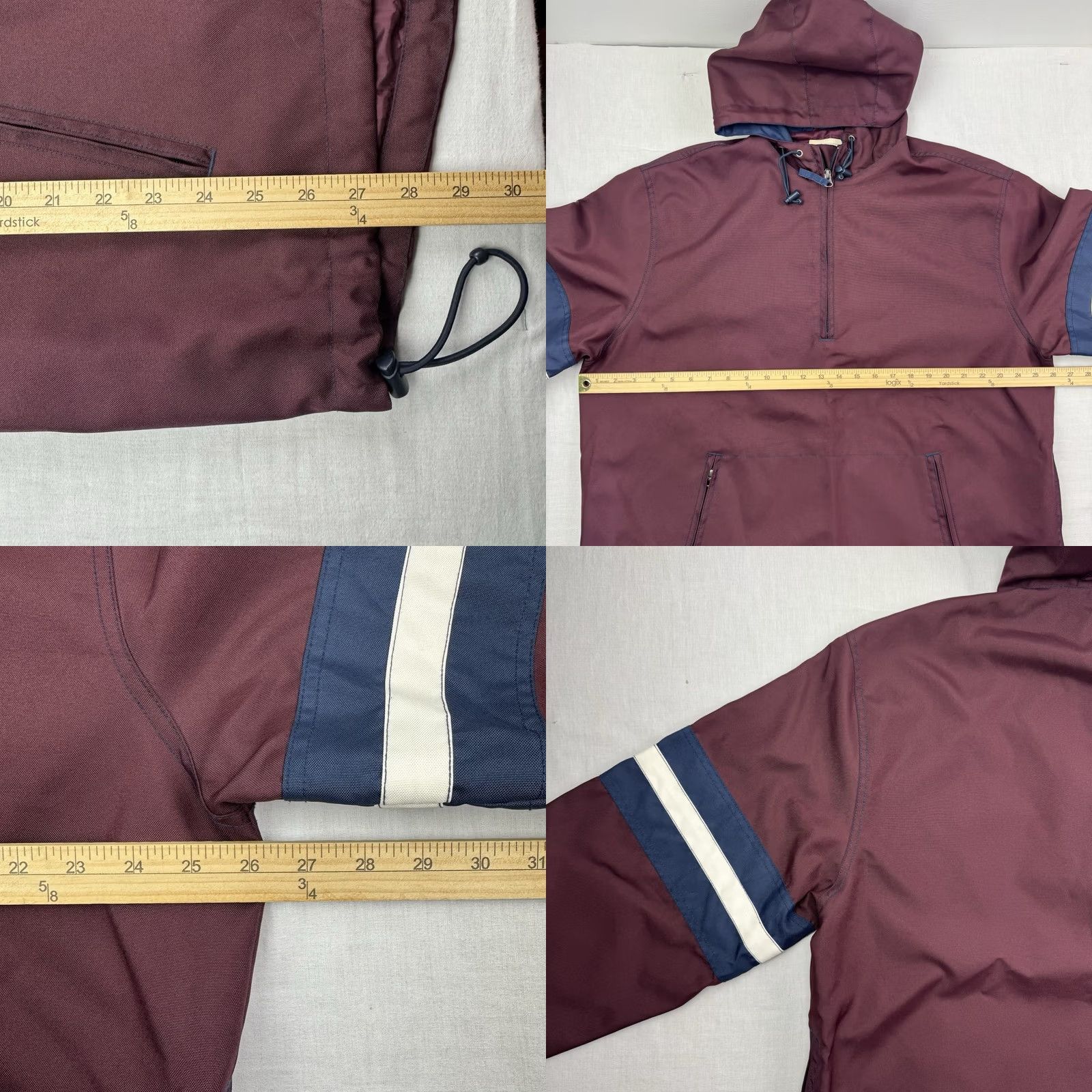 Old Navy VINTAGE Old Navy Athletic Windbreaker Jacket Adult Large Hood Pockets Y2K 2002 Blue Mens Size US L / EU 52-54 / 3 - 9 Thumbnail