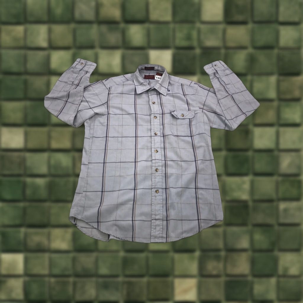 Levi's Vtg Levi's Tailored For Men Pocket Front Button Up Plaid Shirt Rockabilly Lrg Multicolor Cotton Blend 60s 50s Western Retro Pocket Men Shirt Button-Up Size US L / EU 52-54 / 3 - 1 Thumbnail