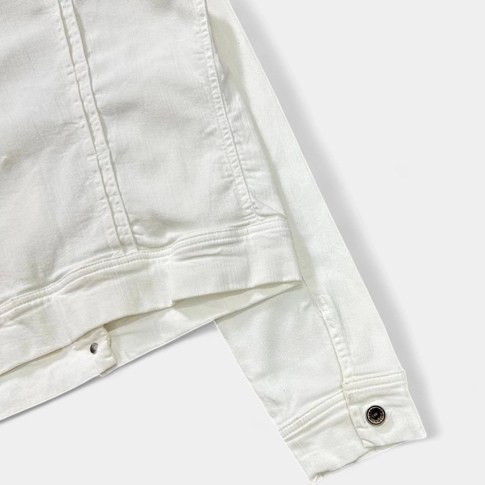 Other Plein Sud 2000's White Denim Jacket Size XS / US 0-2 / IT 36-38 - 5 Thumbnail