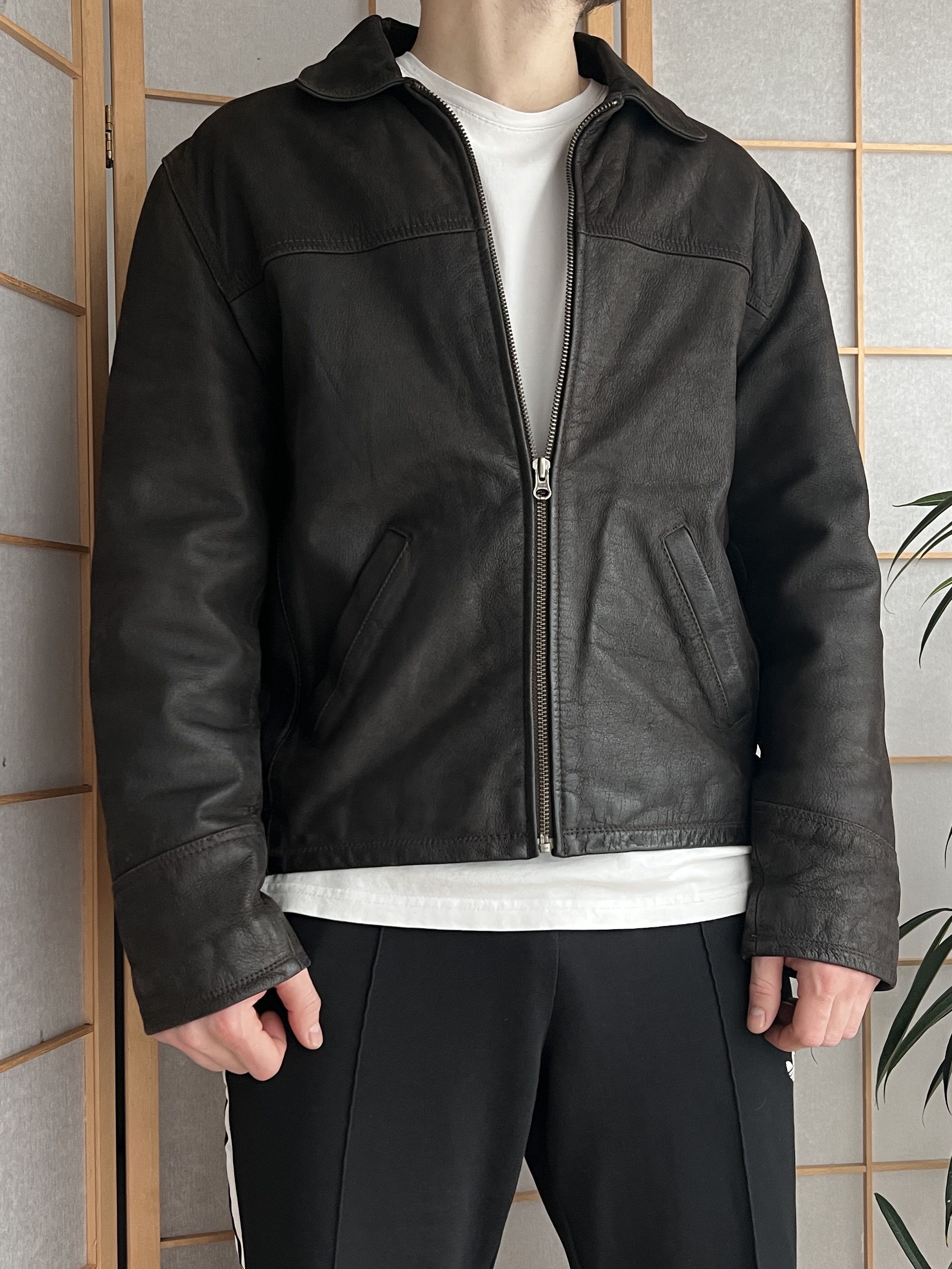 Hysteric Glamour Heavyweight vintage 90s boxy cropped bomber leather jacket L Size US L / EU 52-54 / 3 - 1 Thumbnail