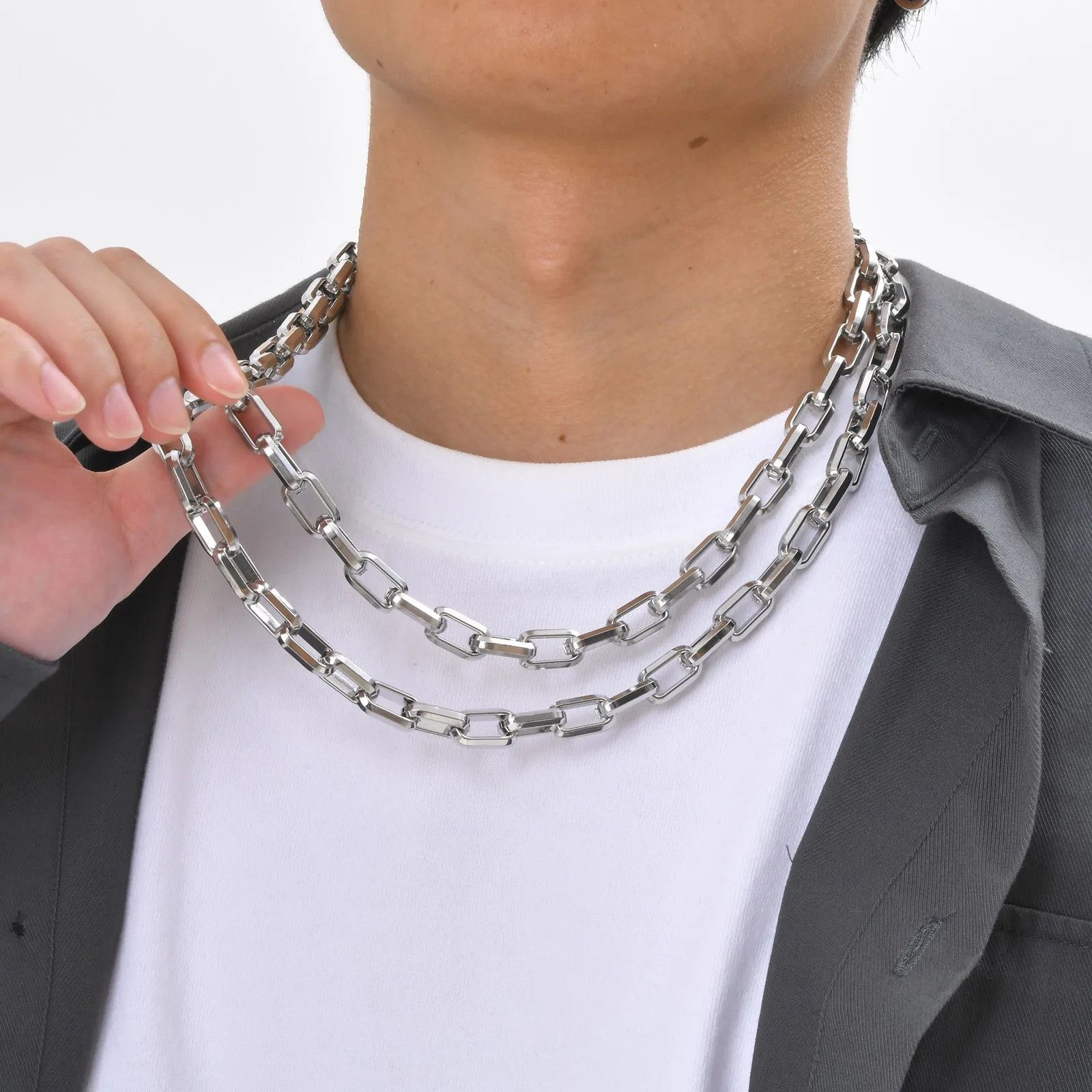 Vintage Bold Rectangle Chain Necklace Size ONE SIZE - 3 Thumbnail