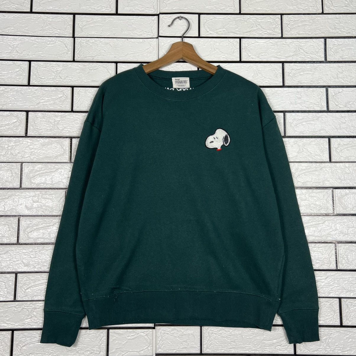 Peanuts PEANUTS SNOOPY Green Crewneck Sweatshirt #4297-C195 Size US M / EU 48-50 / 2 - 1 Thumbnail