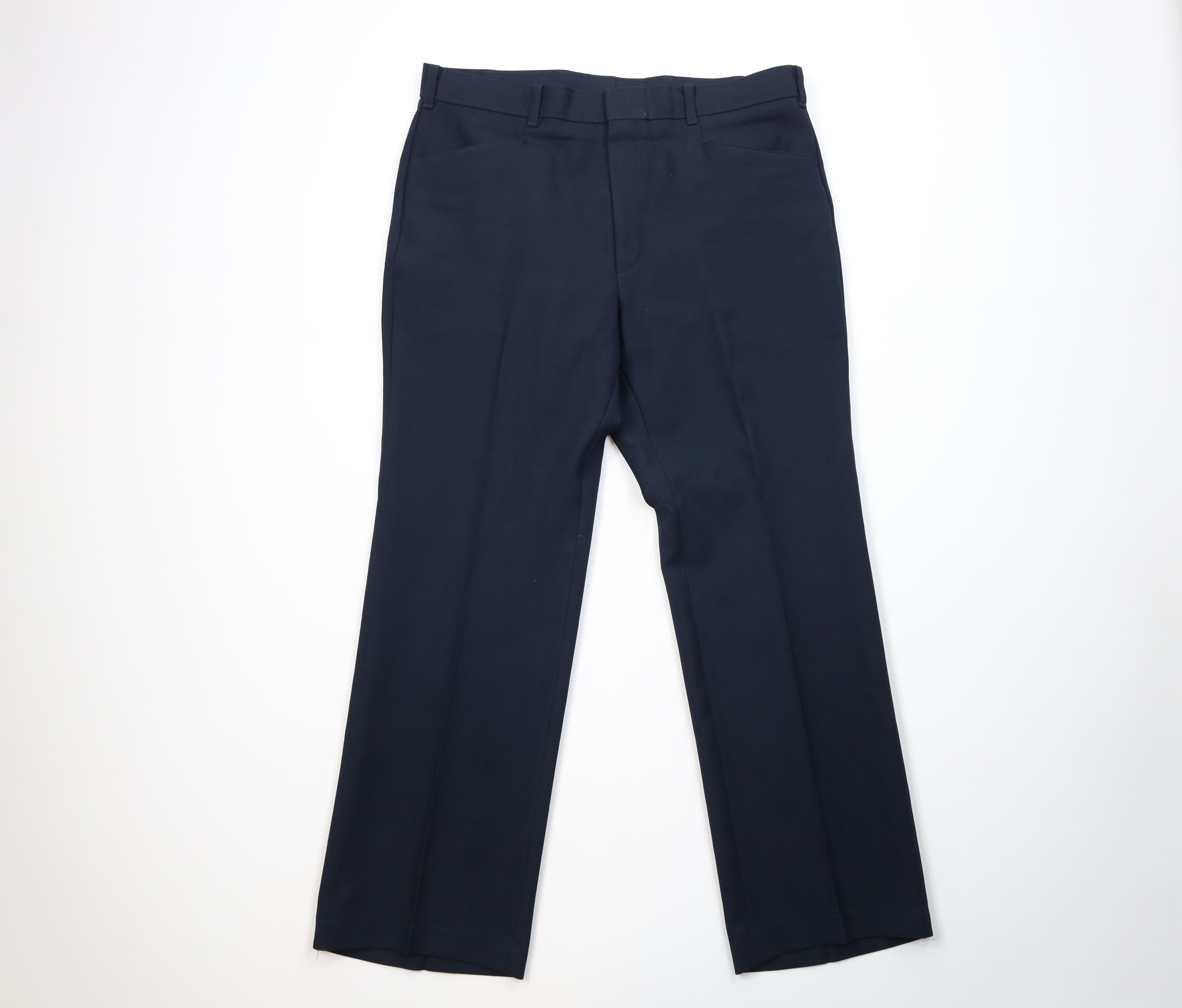 Levi's Vintage 70s Levis Knit Flared Wide Leg Chino Pants Blue USA Size US 36 / EU 52 - 1 Thumbnail
