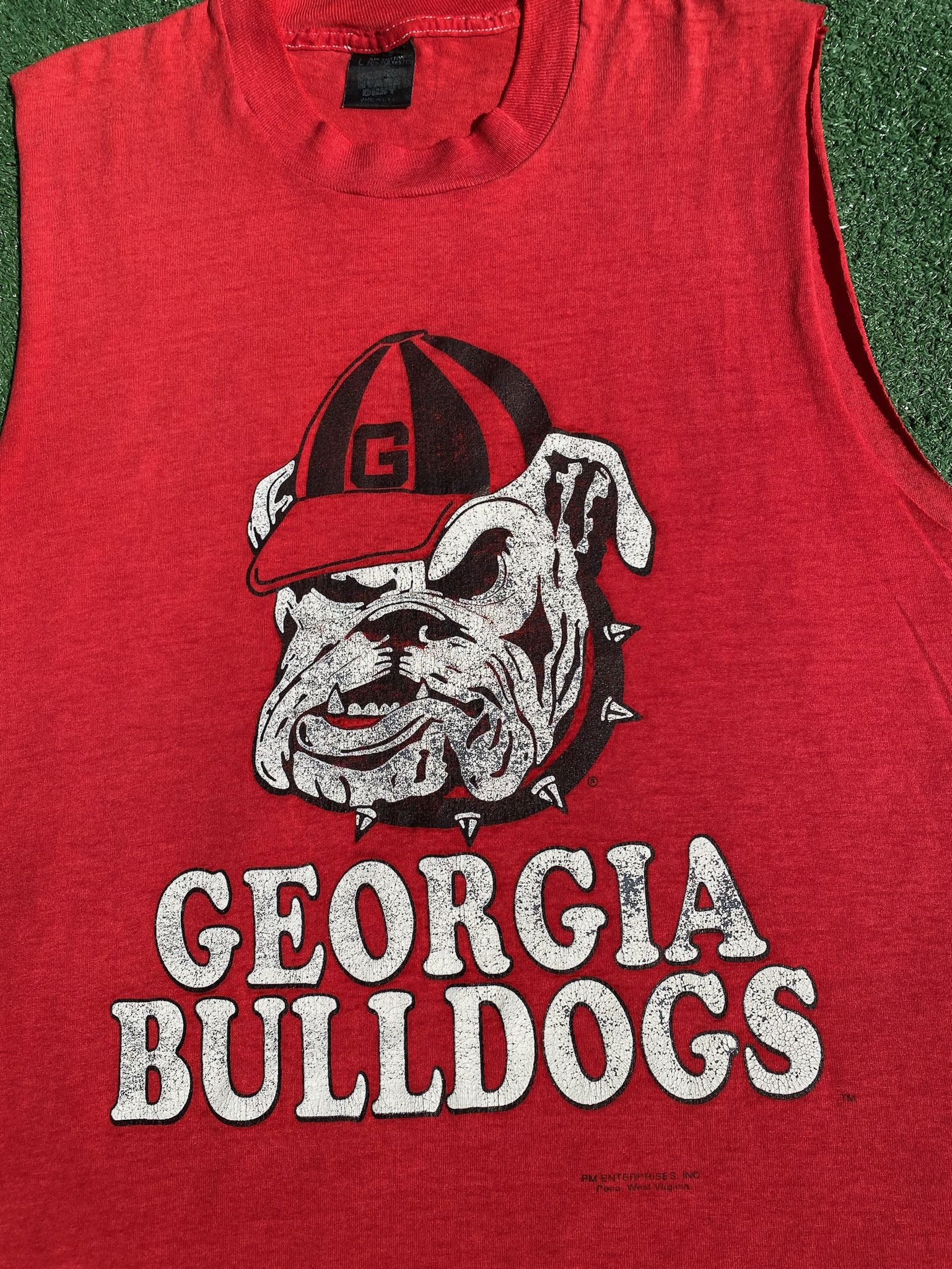Vintage 80’s Georgia Bulldogs Sleeveless T-Shirt Medium Size US M / EU 48-50 / 2 - 9 Thumbnail