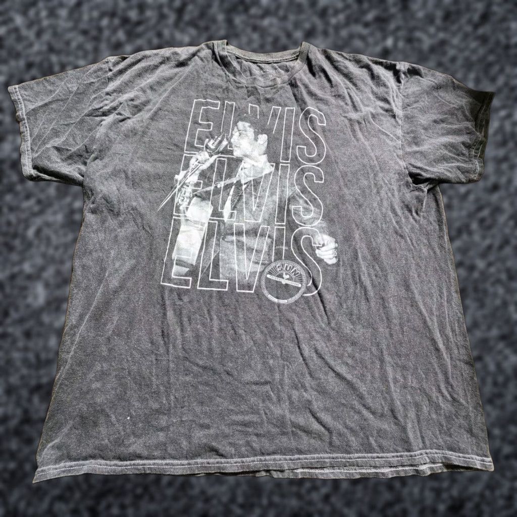 Vintage VINTAGE Sun Records Elvis Presley T-Shirt Men 3XL Gray Band Casual Short Sleeve Size US XXL / EU 58 / 5 - 1 Thumbnail