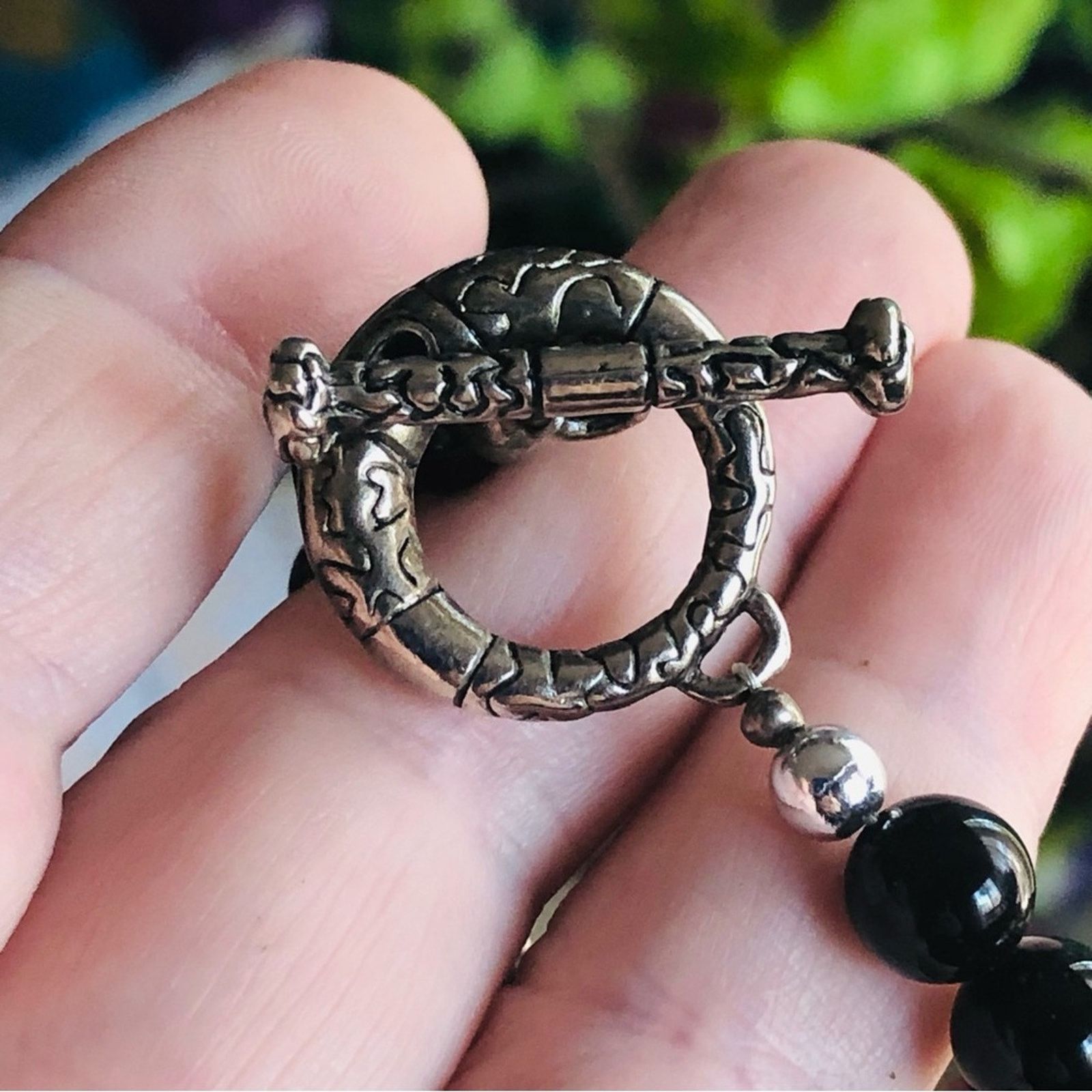 Vintage Vintage 80s-90s handmade black chalcedony beaded necklace Size ONE SIZE - 11 Thumbnail