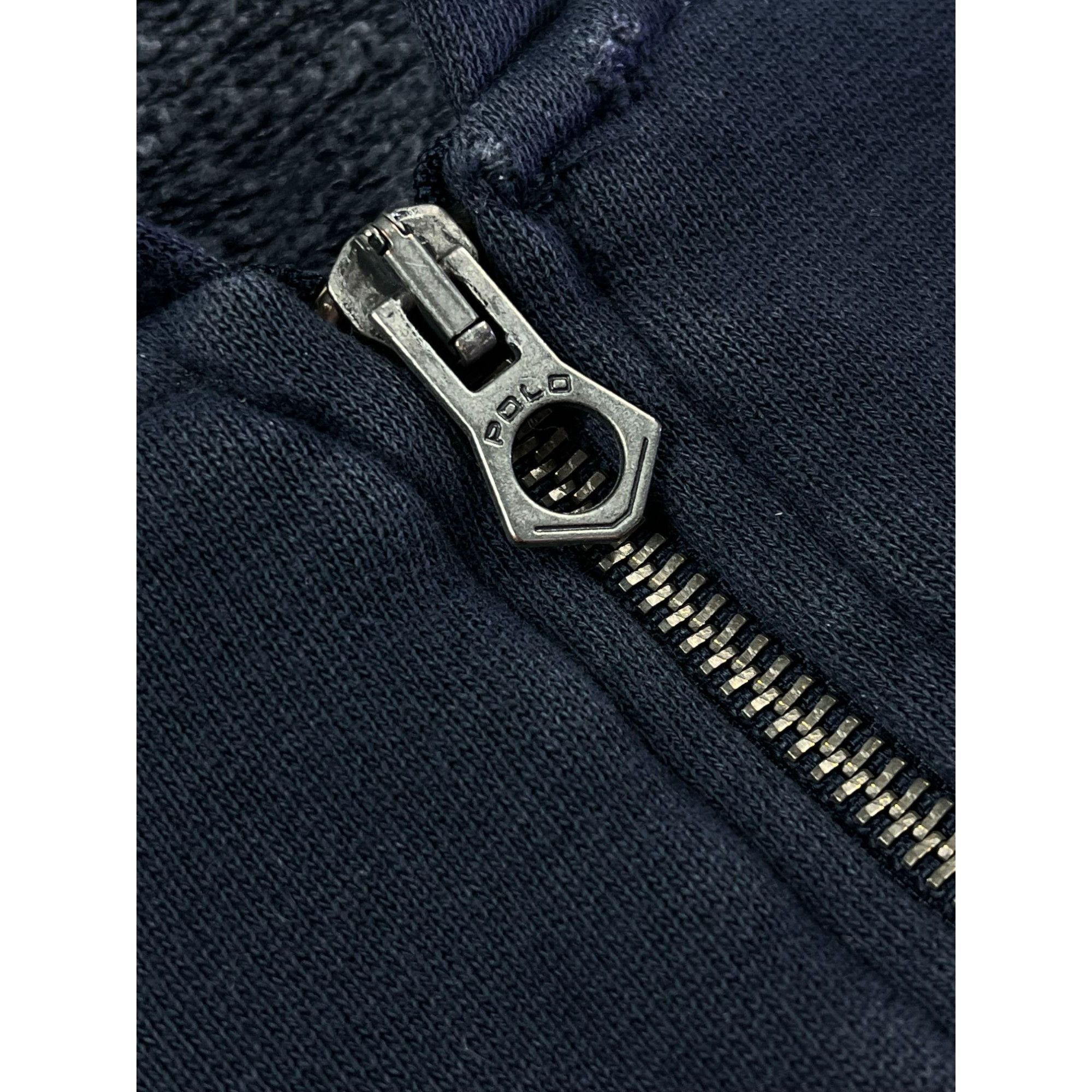 Polo Ralph Lauren × Ralph Lauren × Vintage Polo Ralph Lauren Navy Zip Hoodie With Yellow Logo Size L / US 10 / IT 46 - 3 Thumbnail