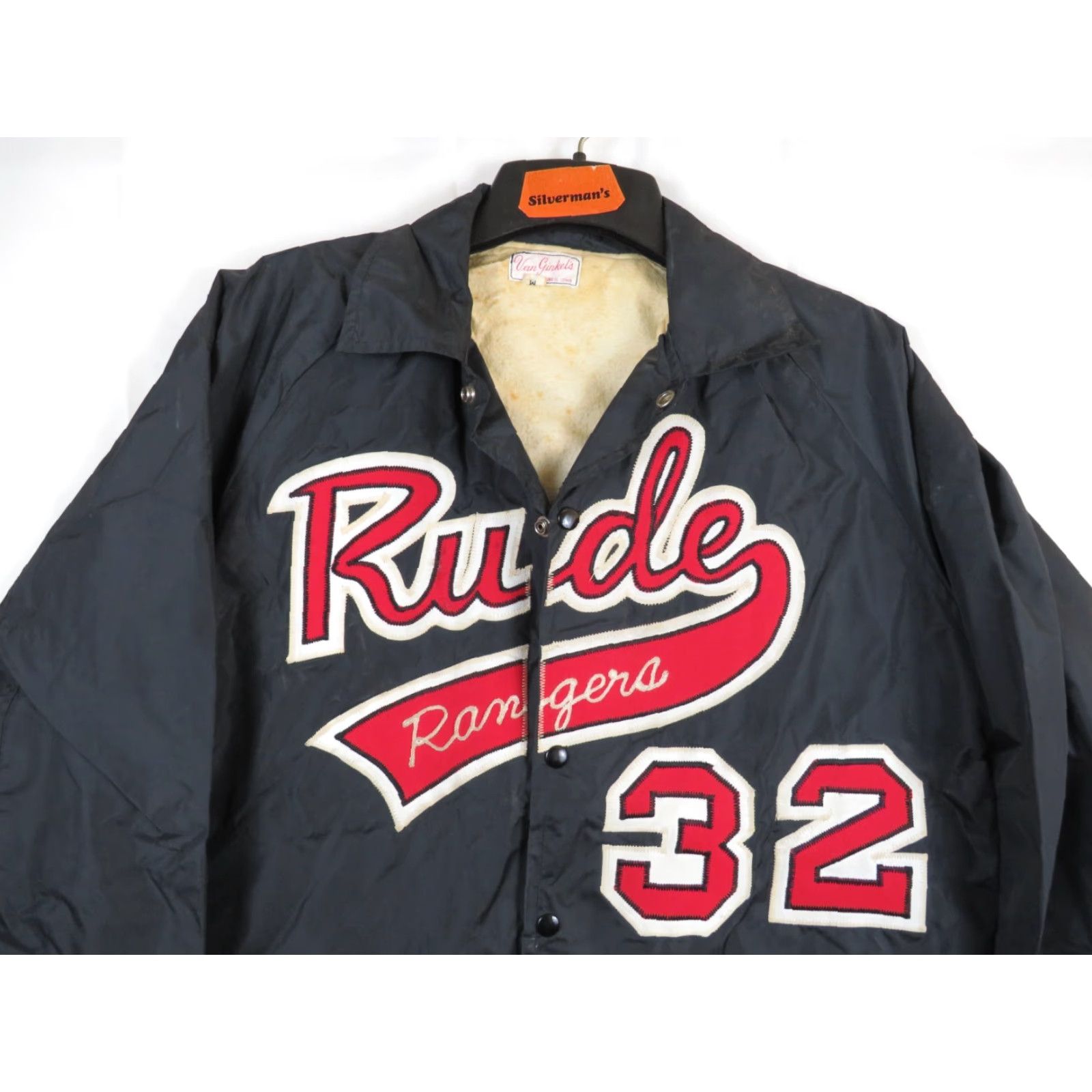 Vintage VINTAGE Van Ginkel's Rude Rangers 32 Baseball Sports Jacket Men M Blue Bomber Jacket 1950s-60s Oakland A's Wilson Model Stains Wear Size US M / EU 48-50 / 2 - 3 Thumbnail