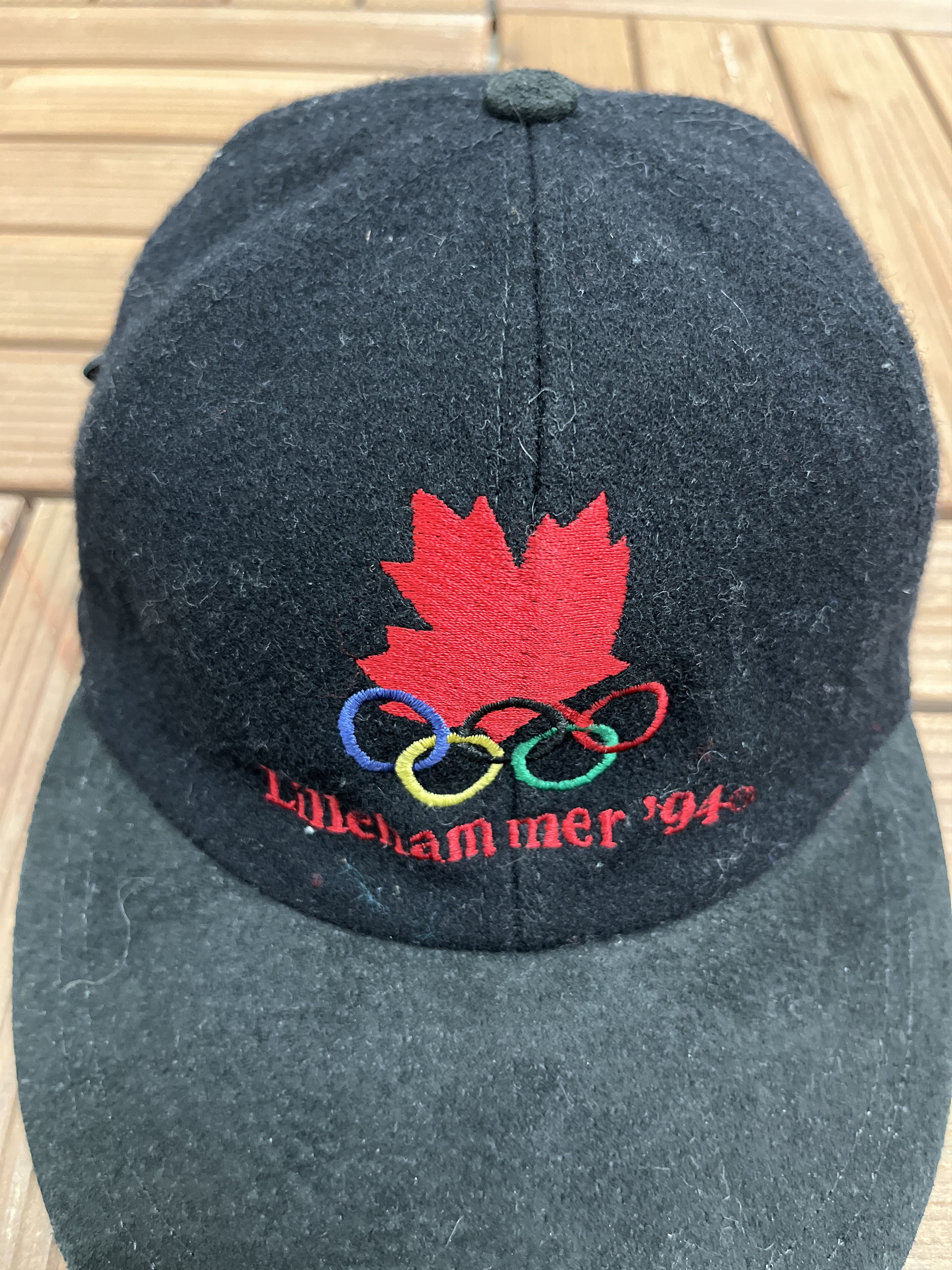 Vintage Team Canada Lillehammer '94 Olympics Vintage Black Hat Cap Size ONE SIZE - 3 Thumbnail