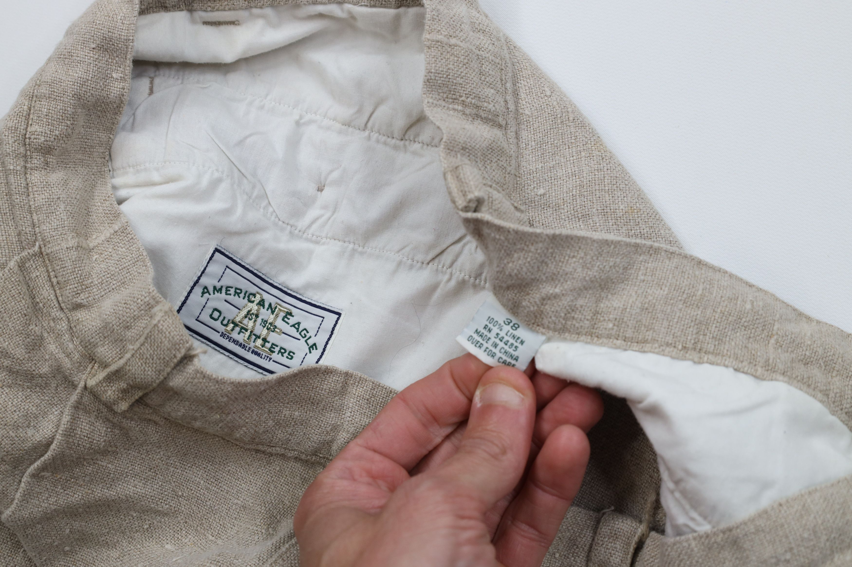 American Eagle Outfitters Vintage 90s American Eagle Outfitters Chino Shorts Beige Size US 38 / EU 54 - 6 Thumbnail