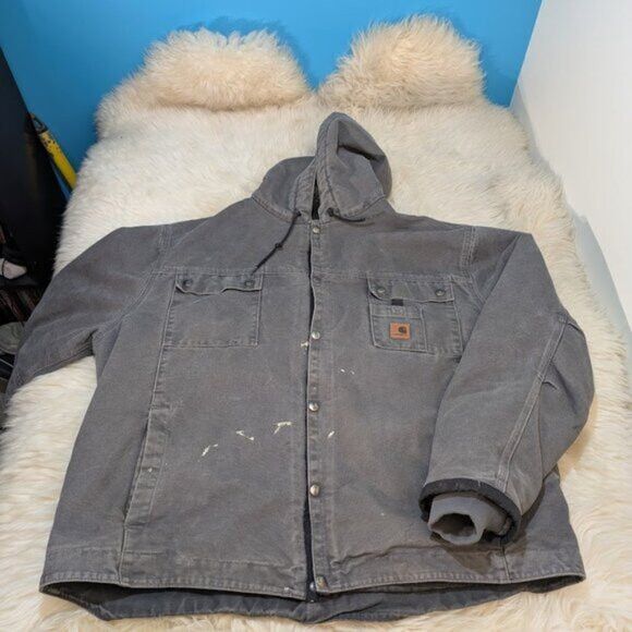 Carhartt Carhartt J284 Multi Pocket Canvas Work Jacket Grey Men 2XL Size US XXL / EU 58 / 5 - 1 Thumbnail