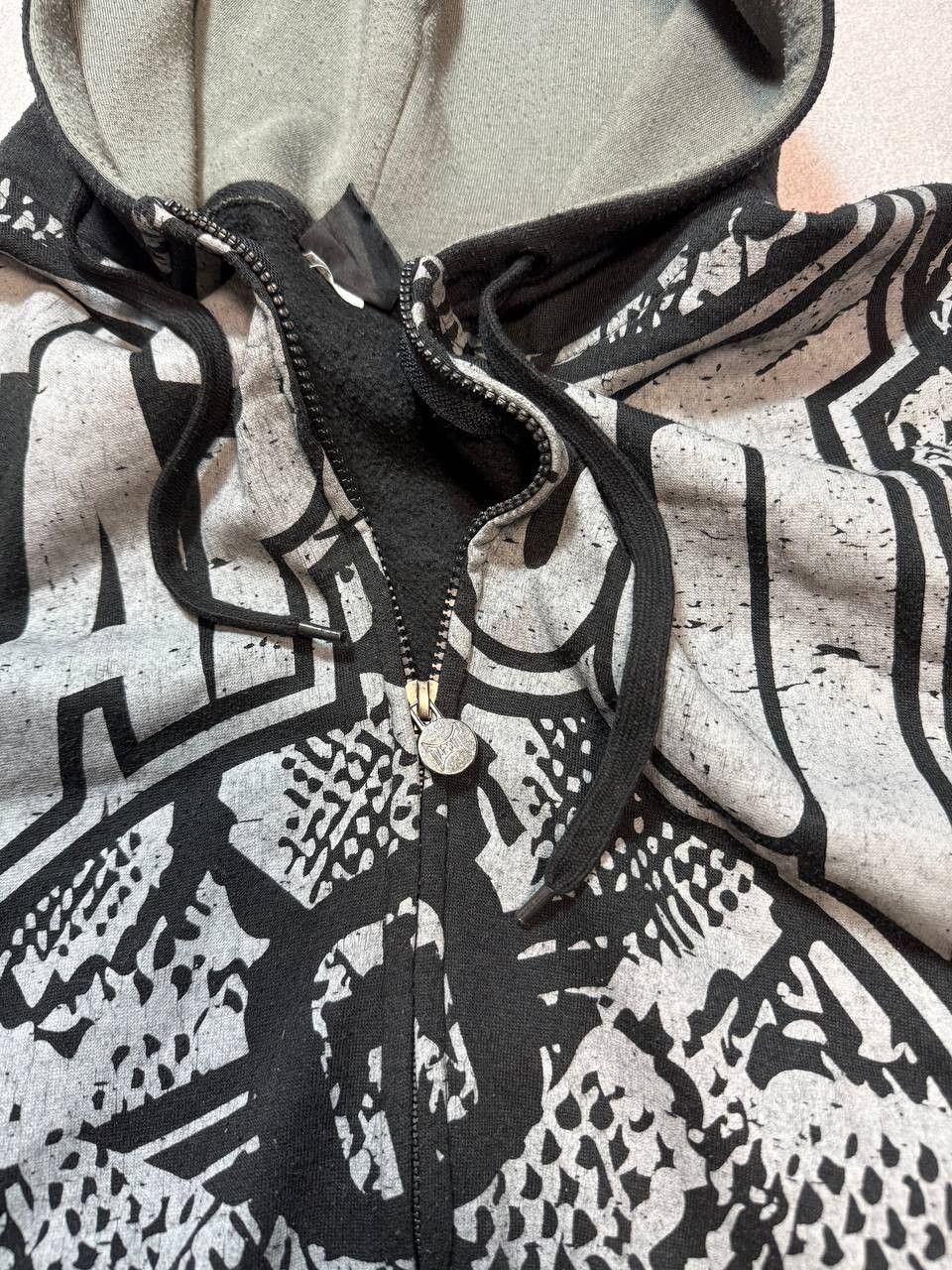 Affliction Y2K CRAZY Tapout MPS Skull Full Zip Hoodie Black Embroidered Size US L / EU 52-54 / 3 - 3 Thumbnail