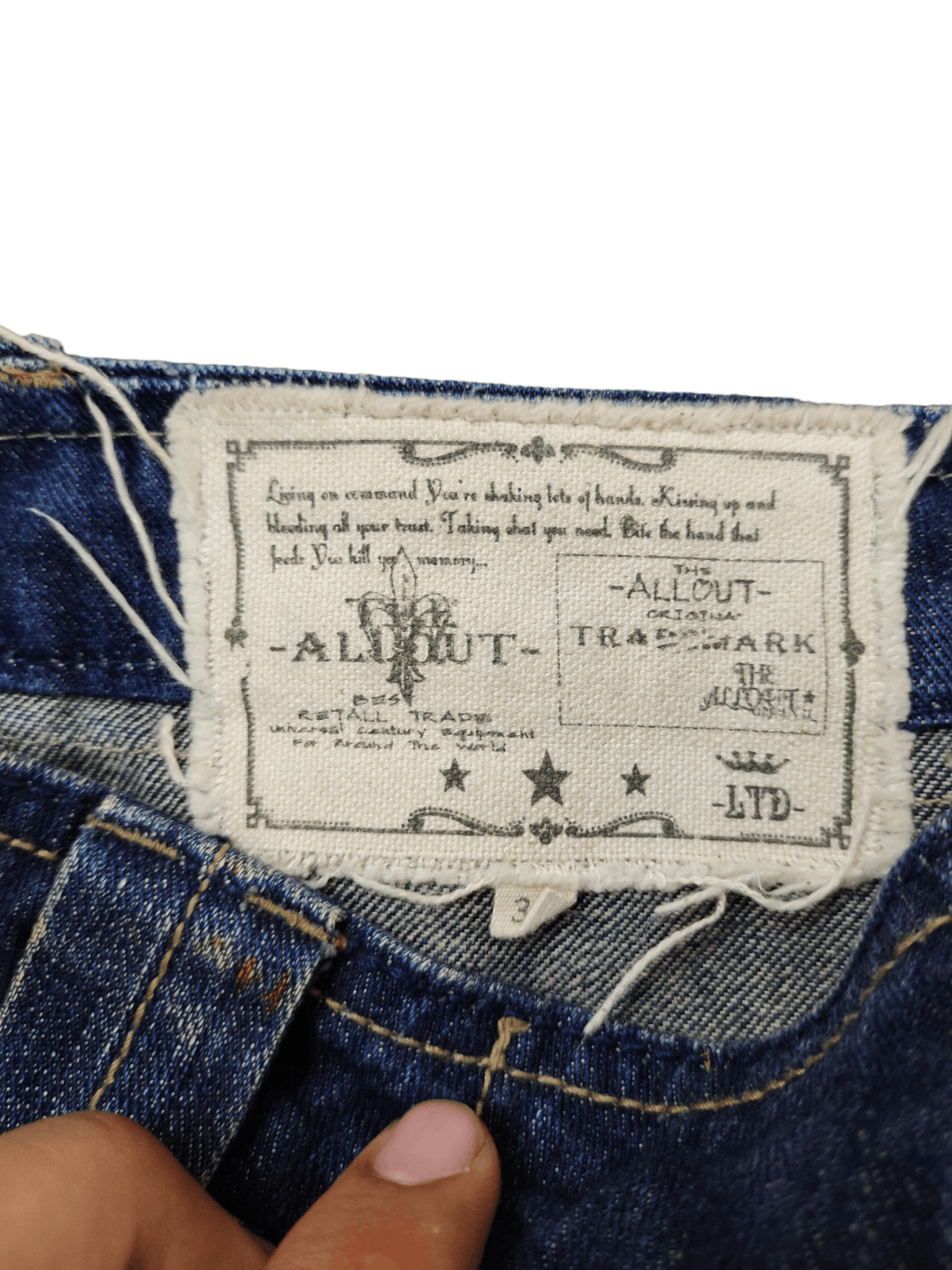 If Six Was Nine Flare Jeans Allout Clawmark Faded Denim Bootcut Y2k Size US 30 / EU 46 - 19 Thumbnail