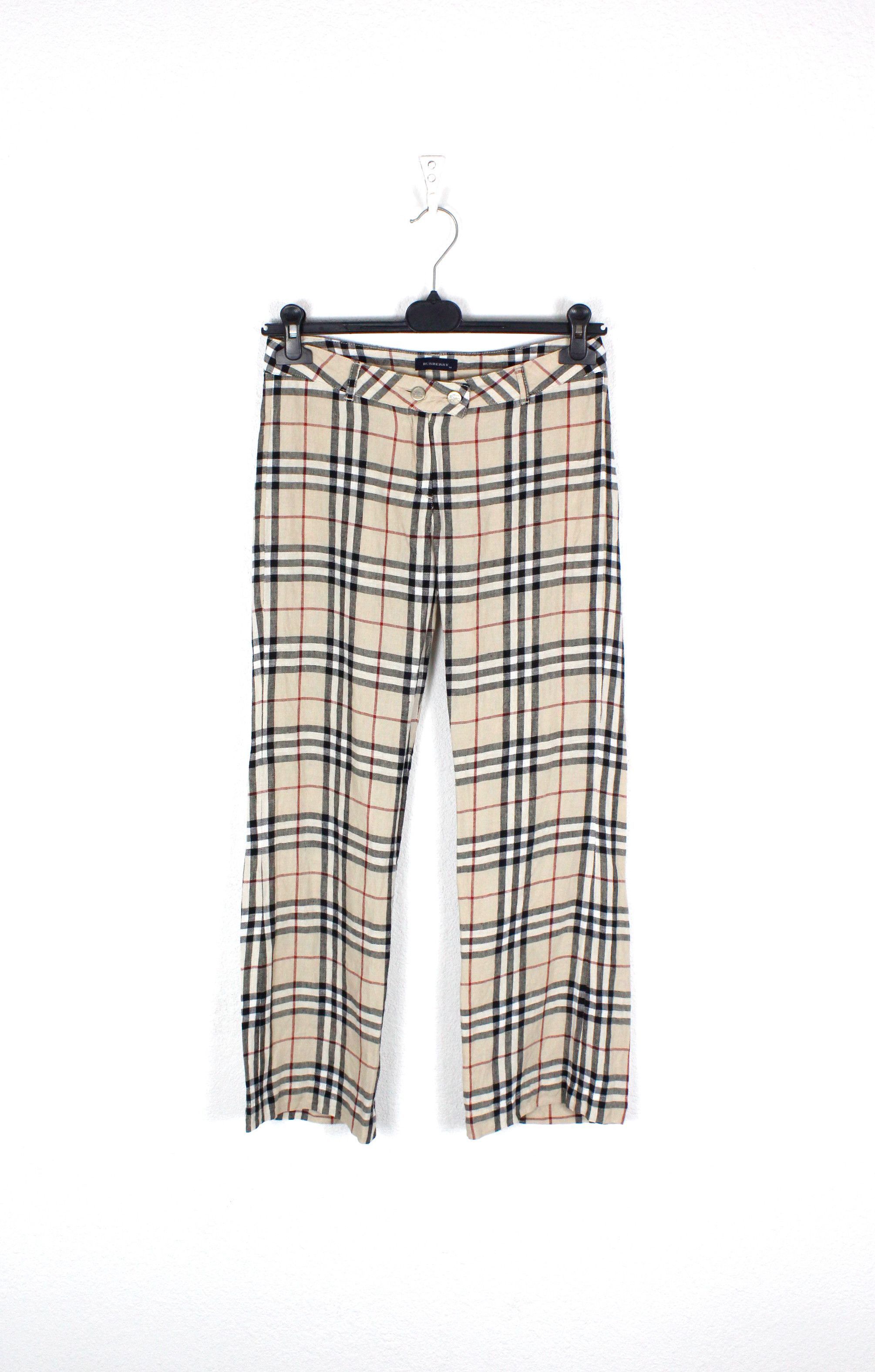 Burberry Burberry Beige Nova Check Y2K Low Waist Pants Size 25" / US 0 / IT 36 - 1 Thumbnail