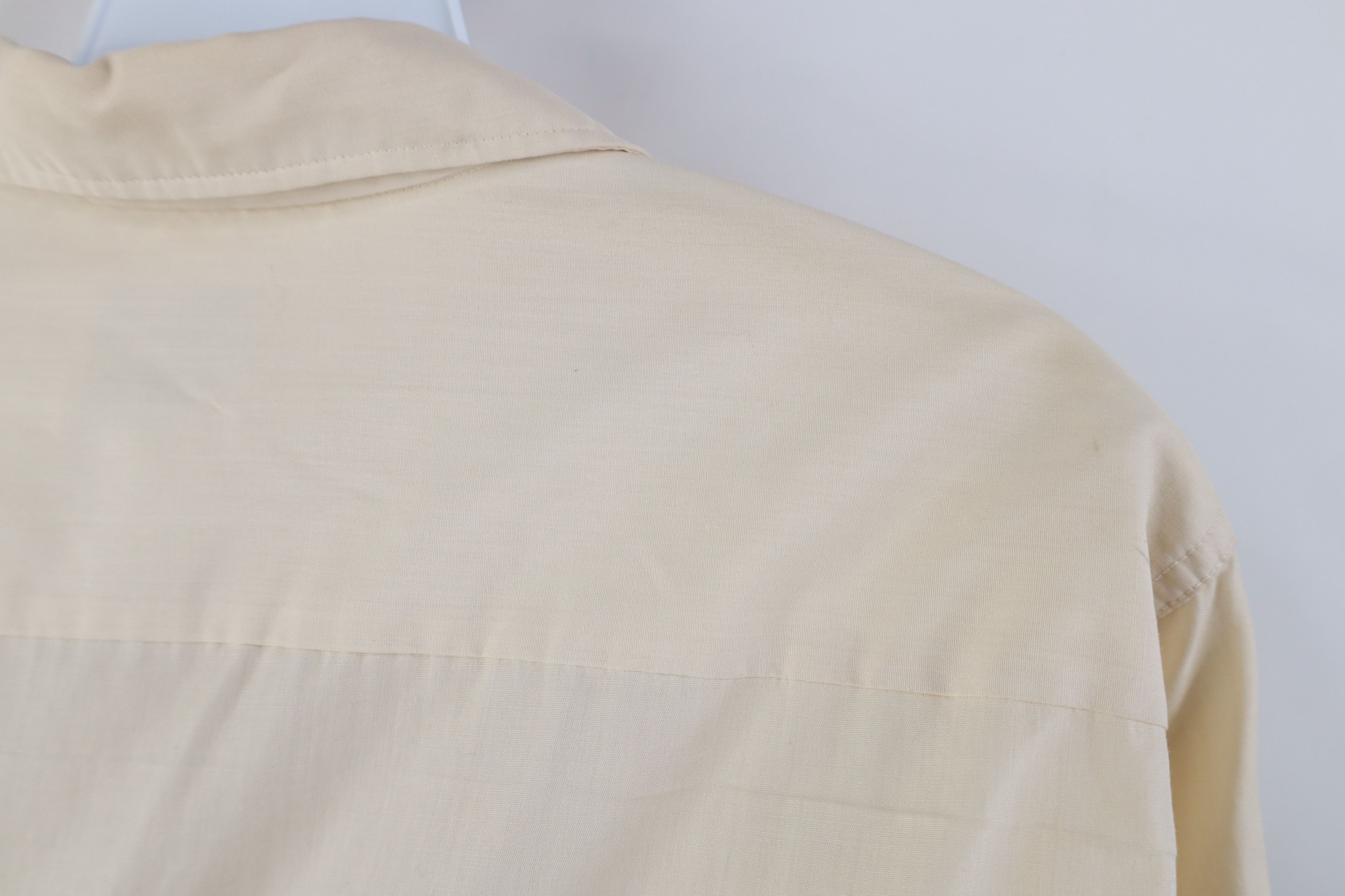 Vintage Vintage 50s Penneys Looped Collar Button Shirt Beige Size US M / EU 48-50 / 2 - 11 Thumbnail