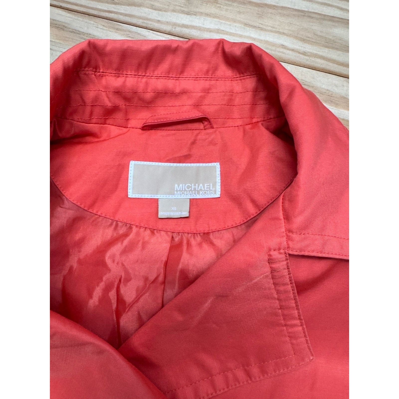 Michael Kors Michael Kors Orange Trench Coat Rain Jacket Women’s XS Size M / US 6-8 / IT 42-44 - 5 Thumbnail