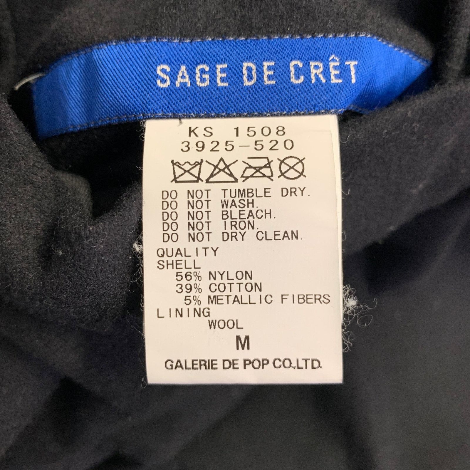 Sage De Cret SAGE DE CRET Size M Black Grey Reversible Nylon Blend Jacket Size US M / EU 48-50 / 2 - 5 Thumbnail