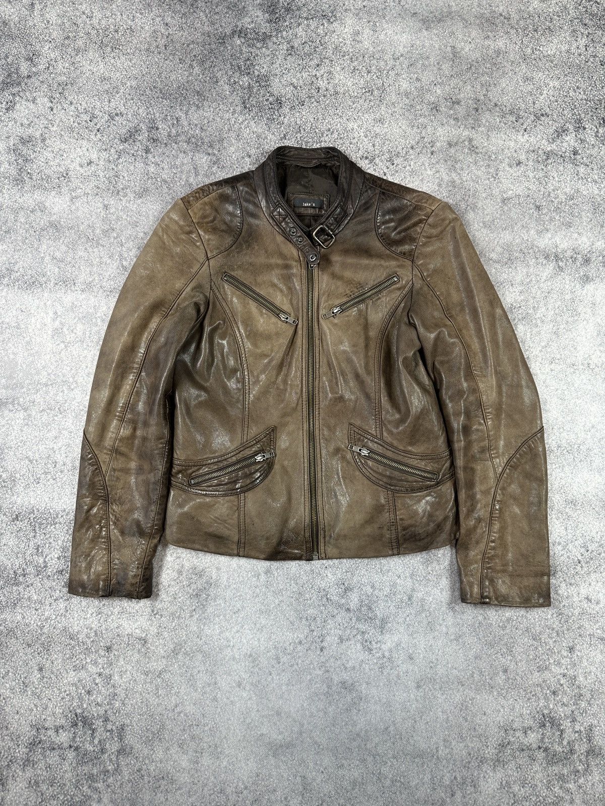 Vintage Y2k Vintage Leather Jacket Opium Avant Garden Rare VTg Pelle Size XS / US 0-2 / IT 36-38 - 1 Thumbnail