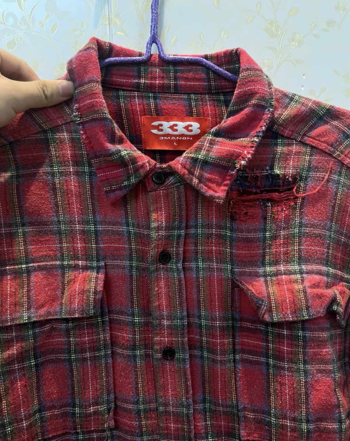 3MAN 3MAN0N RAW red plaid shirt Size US L / EU 52-54 / 3 - 7 Thumbnail