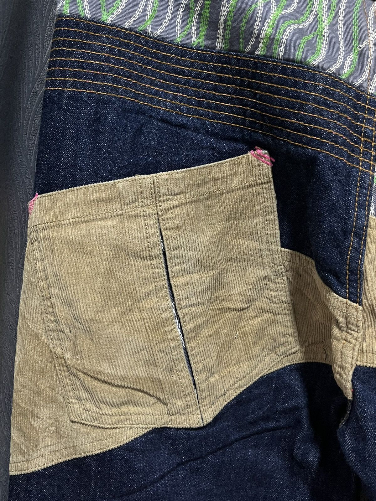 Japanese Brand × Kansai Yamamoto SACRIFICE Patchwork and Collage Fashion Jeans Size US 32 / EU 48 - 11 Thumbnail