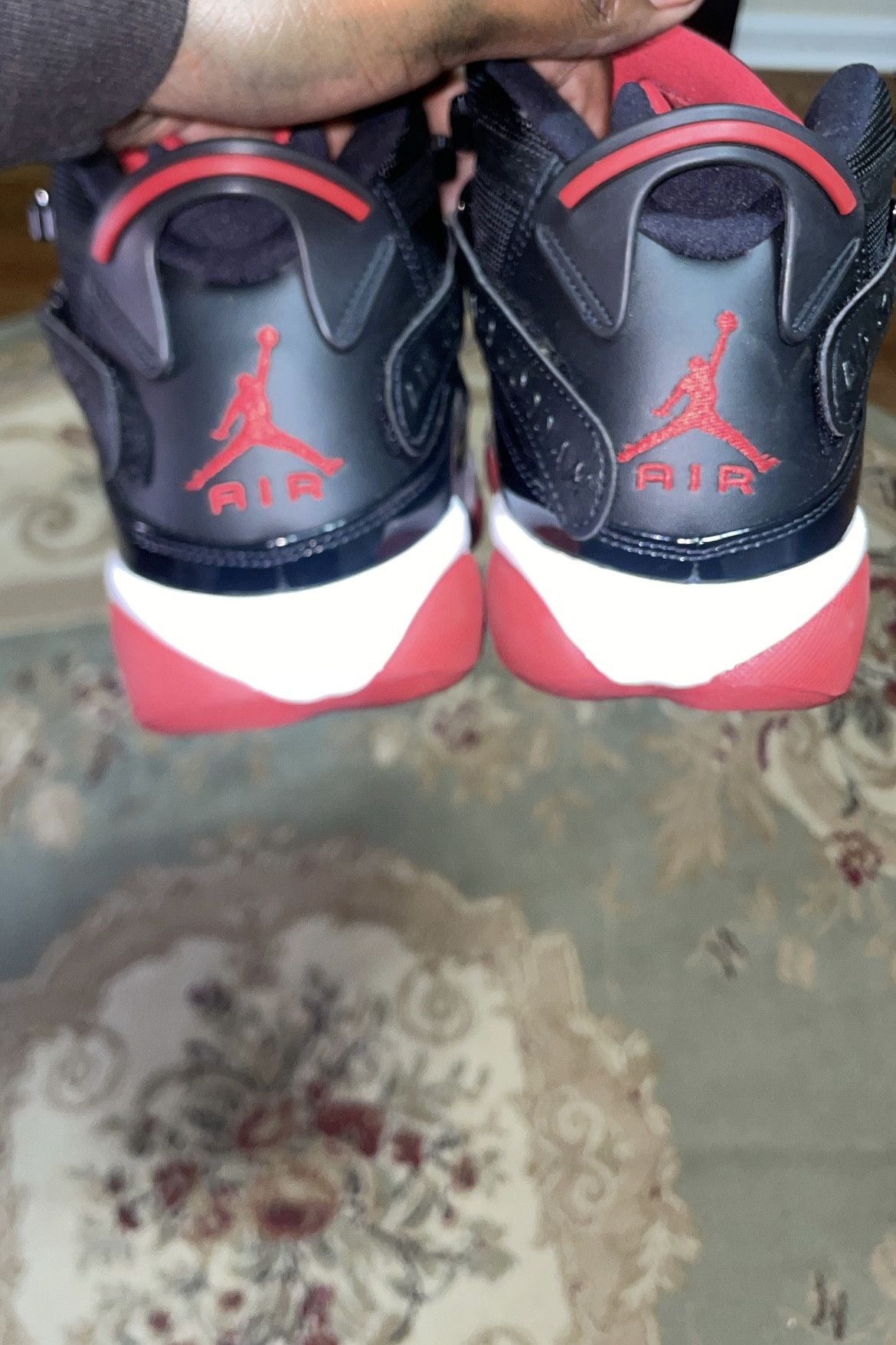 Jordan Brand Nike Air Jordan 6 Rings "Bred" – Black / Varsity Red / White Size US 7.5 / EU 40-41 - 3 Thumbnail