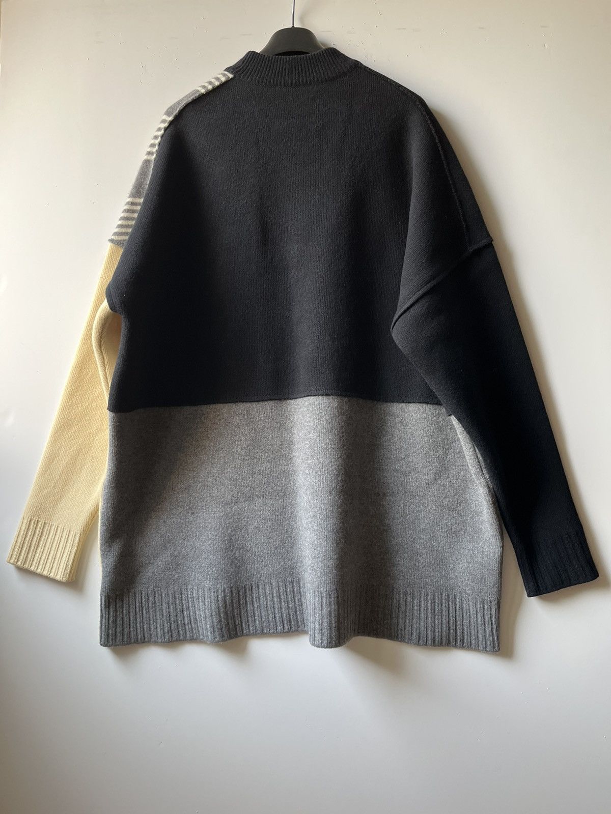 Jil Sander Jil Sander Mix Media Black oversize sweater Size US S / EU 44-46 / 1 - 2 Thumbnail