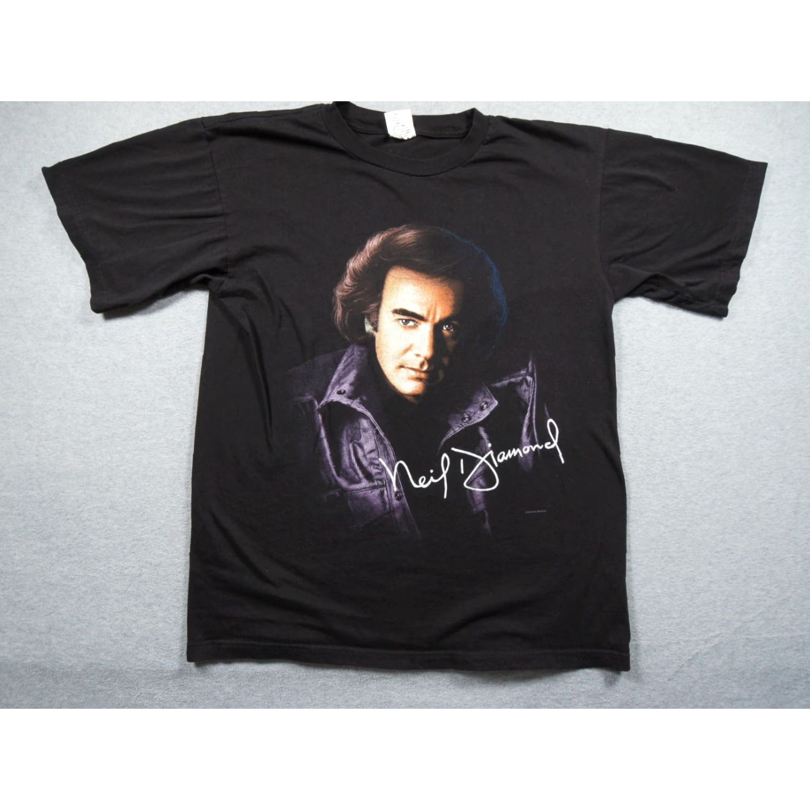 Vintage Vintage Neil Diamond Shirt Mens Large Black 90s Band Tee 1996 Tour Concert Adult Size US L / EU 52-54 / 3 - 2 Thumbnail