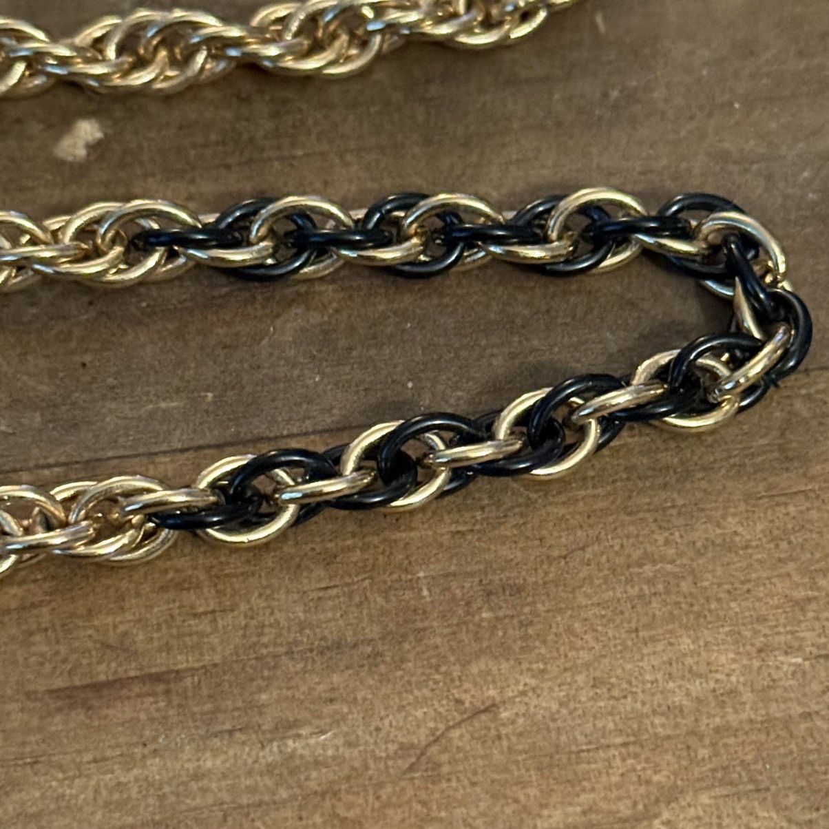 Monet Vintage Monet gold and black rope chain necklace Size ONE SIZE - 3 Thumbnail