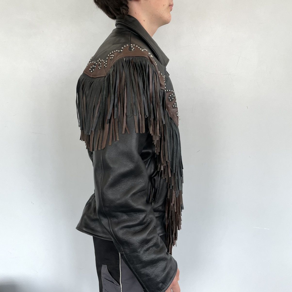 Genuine Leather Vintage 90’s USA Moto Leather Jacket Japanese style size XL Size US XL / EU 56 / 4 - 4 Thumbnail