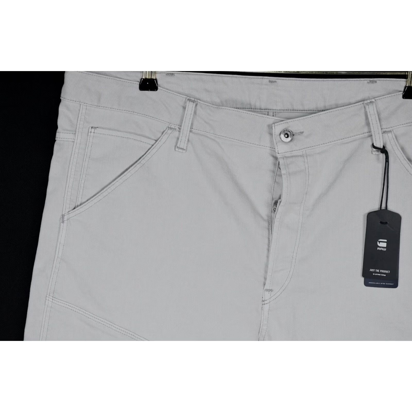 G-Star G-Star RAW 5621 3D TAPERED 1/2 INZA STRETCH DENIM SHORTS Gray 40 Mens Jeans Classic Casual Short Denim Waist 53 cm Inseam 29 cm Size US 40 / EU 56 - 2 Thumbnail
