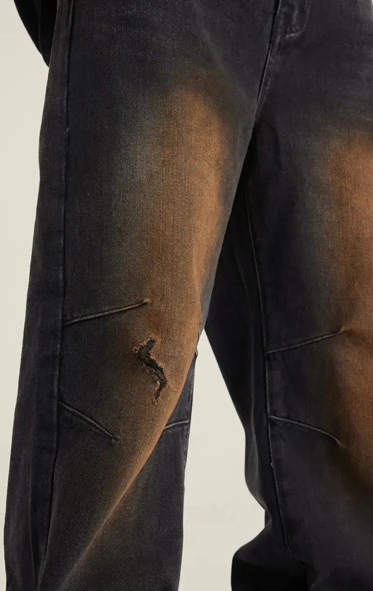 Japanese Brand Retro street wash grunge micro flared wide leg jeans Size US 32 / EU 48 - 5 Thumbnail